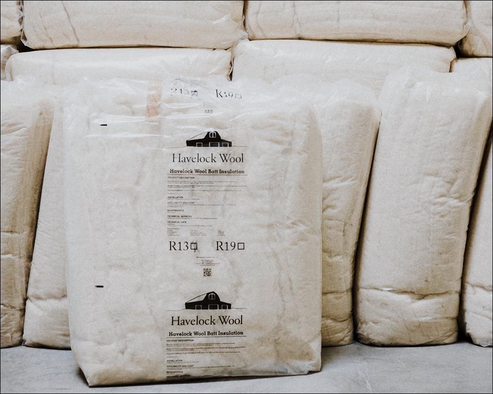 Right: Wool batt insulation. Photo courtesy of Havelock Wool.