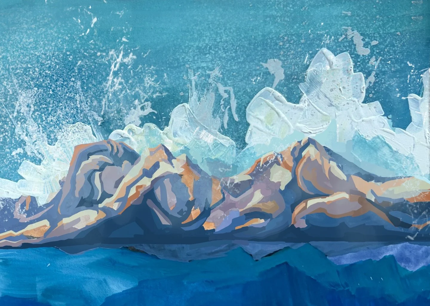 Playing with a few different concepts in this one. What do you see? 

Painted traditionally in gouache and digitally in photoshop.