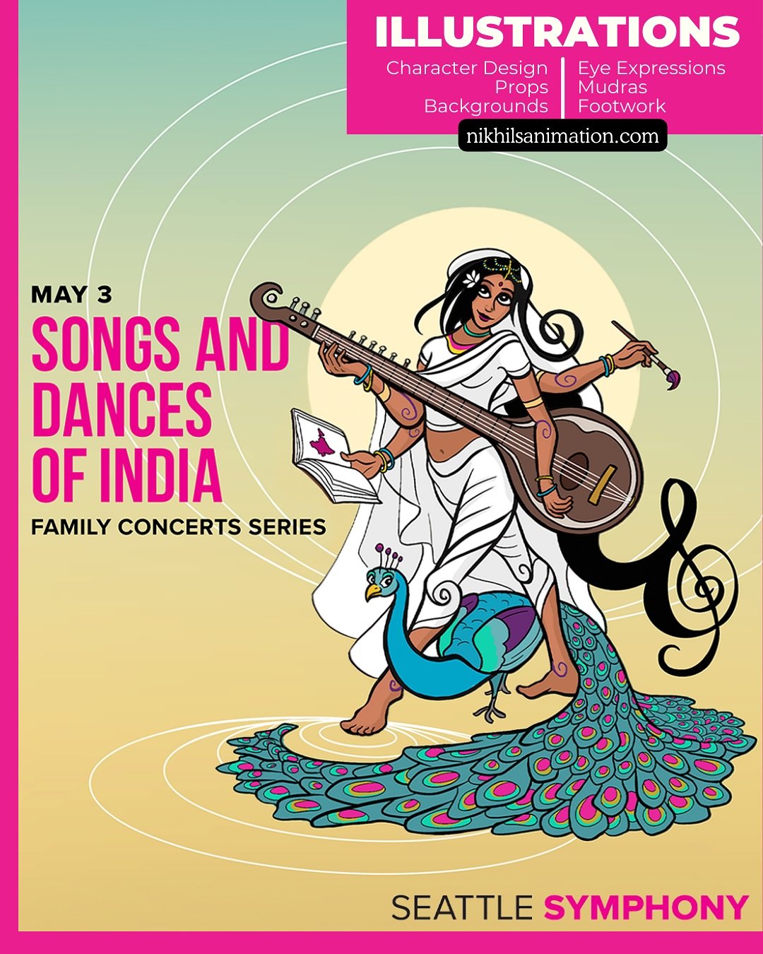 Thanks so much to @seattlesymphony and @devikavyas for this amazing opportunity! Honored to contribute to such an inspiring show. 

Hope you enjoy seeing the evolution of these illustrations and if you&rsquo;d like more of the step-by-step developmen