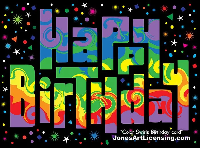 Confetti Happy Birthday card
