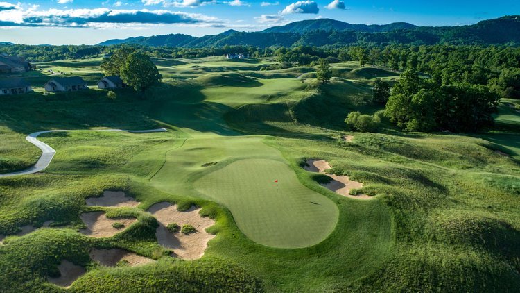    A hole at Ballyhack’s golf course   