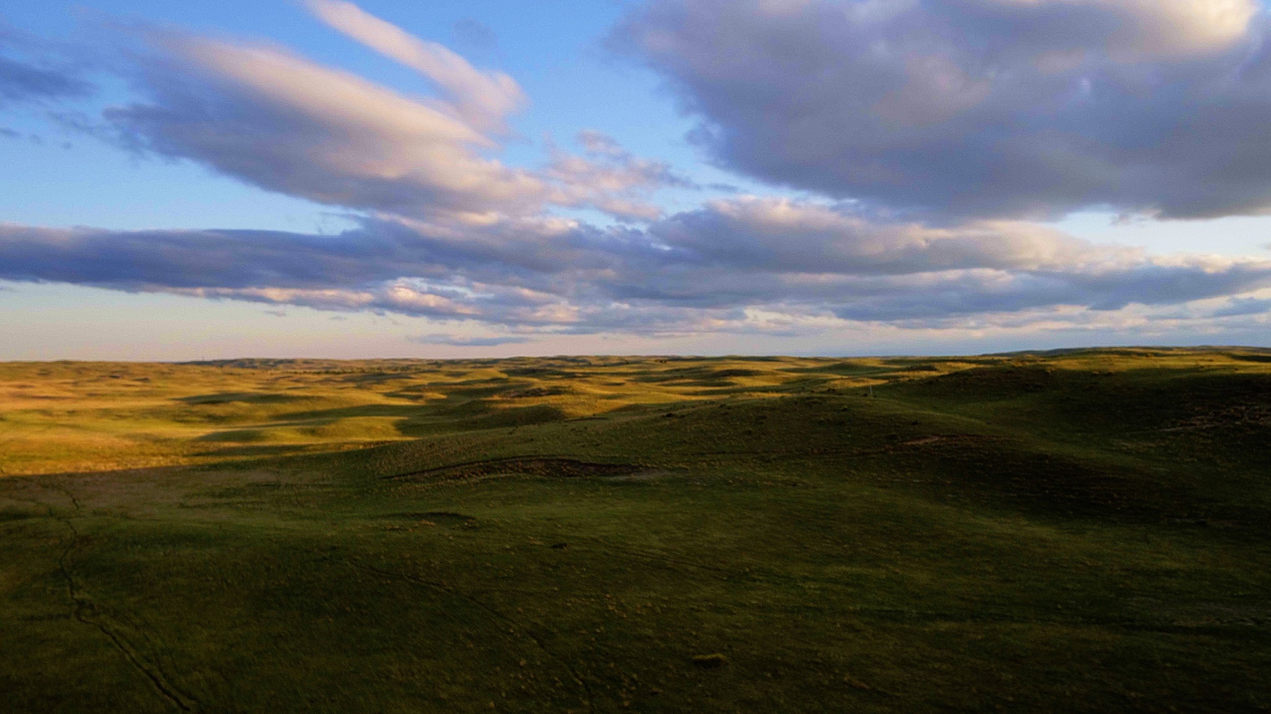 The Sand Hills of Nebraska at sunset.