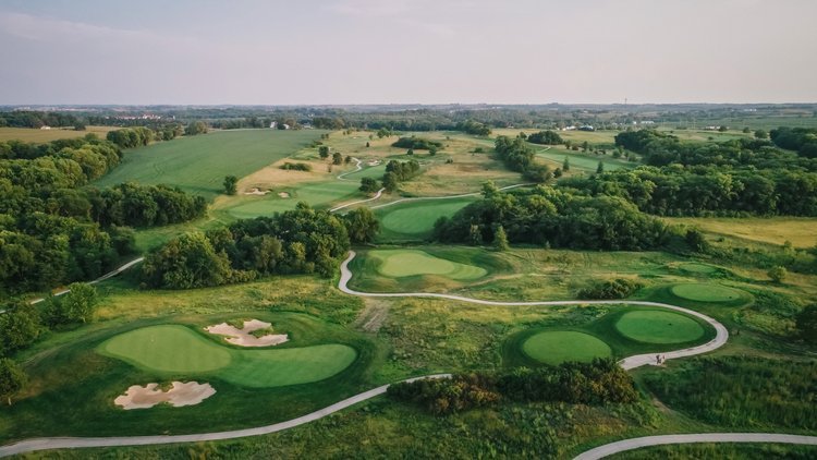 Aerial view of the Arborlinks course.