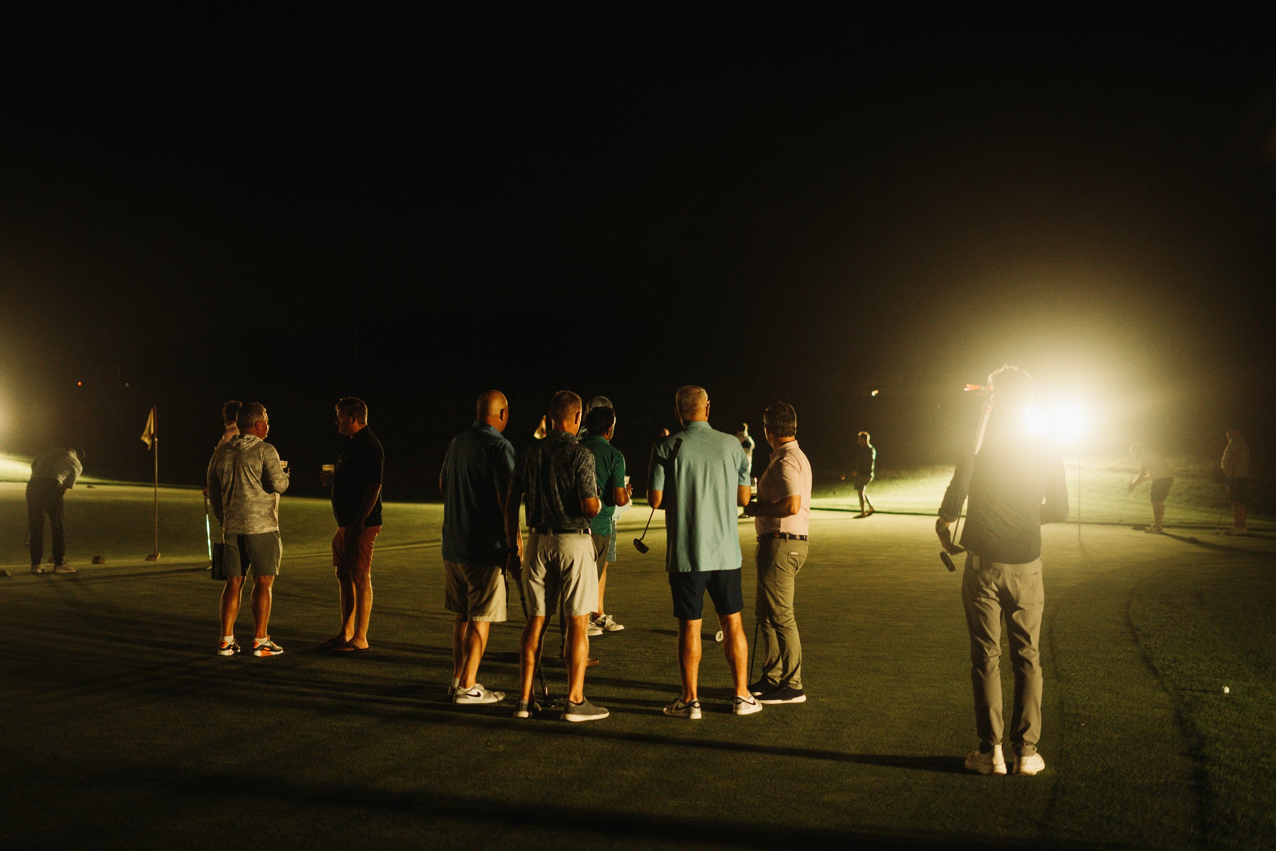 Nighttime putting at Ballyhack Golf Club, a Dormie Network property, in Roanoke, Virginia