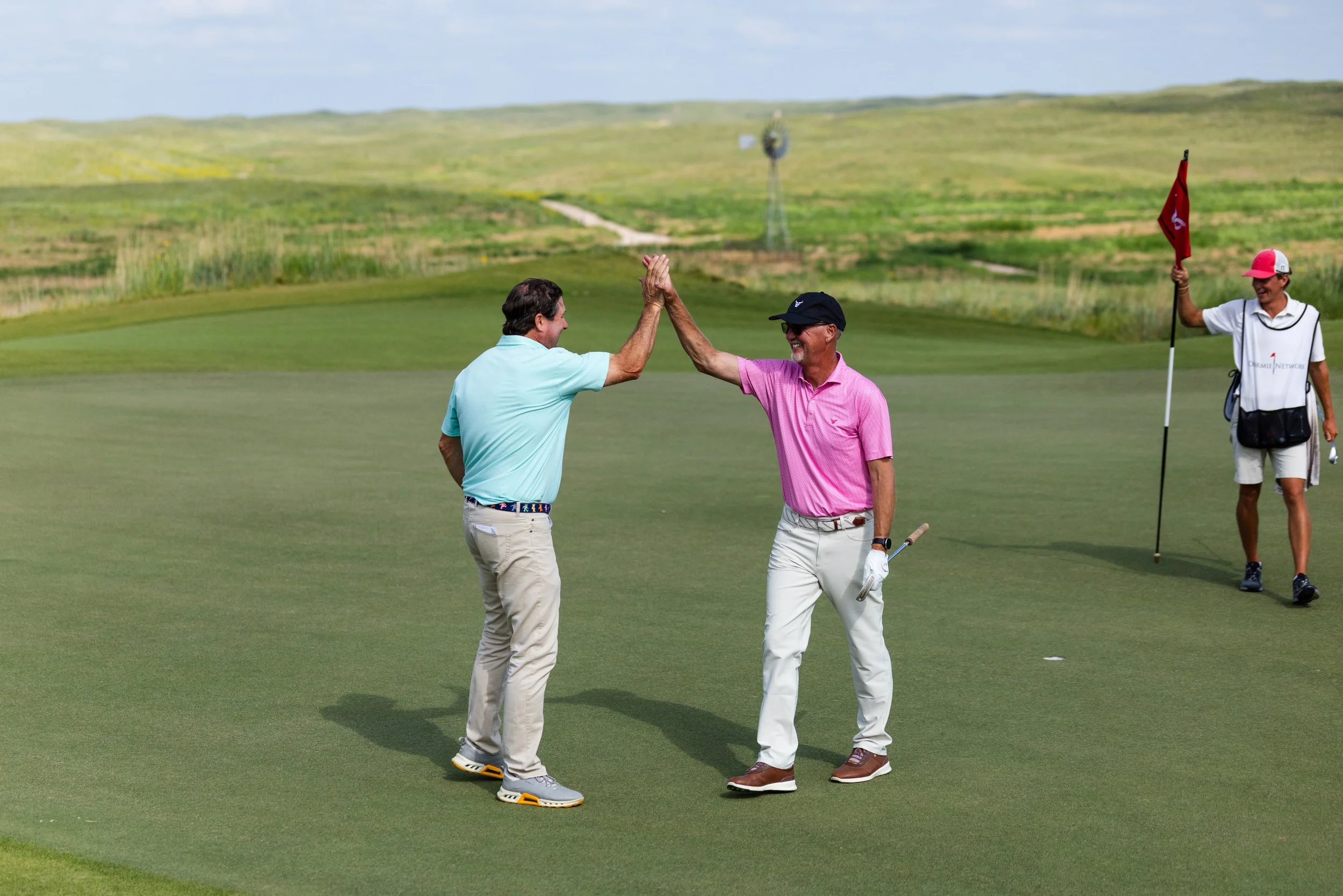 David McLay Kidd gives a high-five at the Cattle Drive