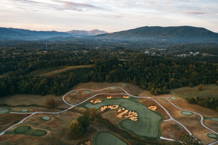 Ballyhack Golf Club provides epic views in the Blue Ridge Mountains near Roanoke, Virginia.