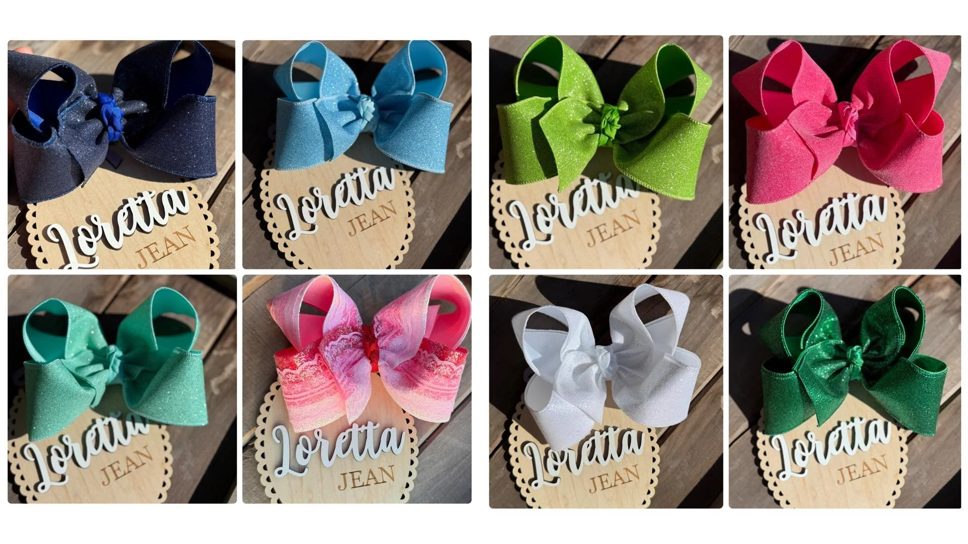 Loretta Jean Bows and Art - custom designed and hand sewn hairbows, hand painted doll carriages, Bibles, and tote bags - Bastrop, LA