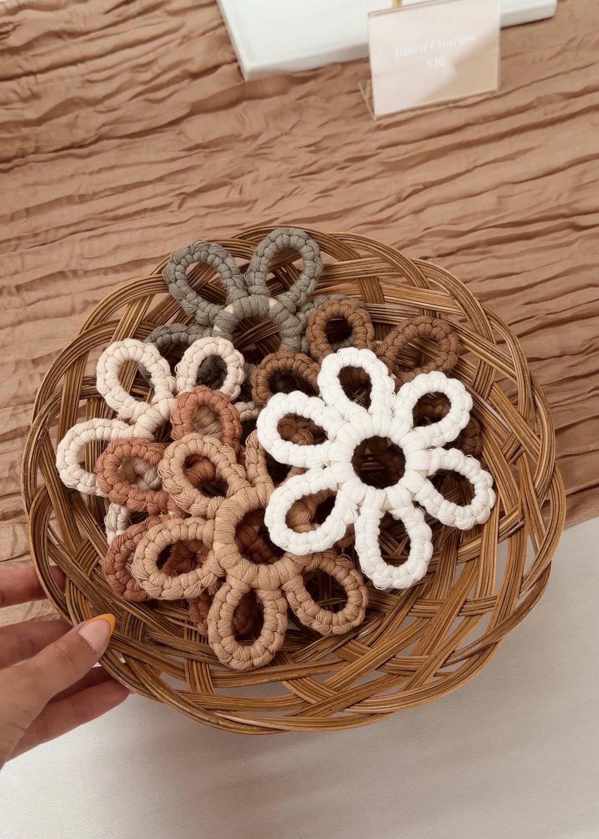 Wren Ivory & Co. - handmade macramé accessories and decor (key chains, coasters, plant hangers, car diffusers, etc.) and handmade jewelry (bracelets, rings, earrings) - Oak Grove, LA