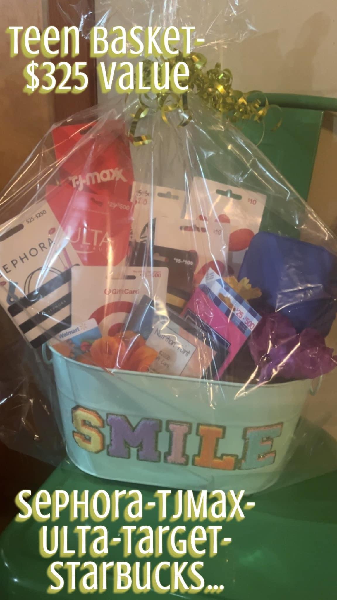 Beekman Charter Varsity Cheer - selling raffle tickets and gift baskets - Bastrop, LA