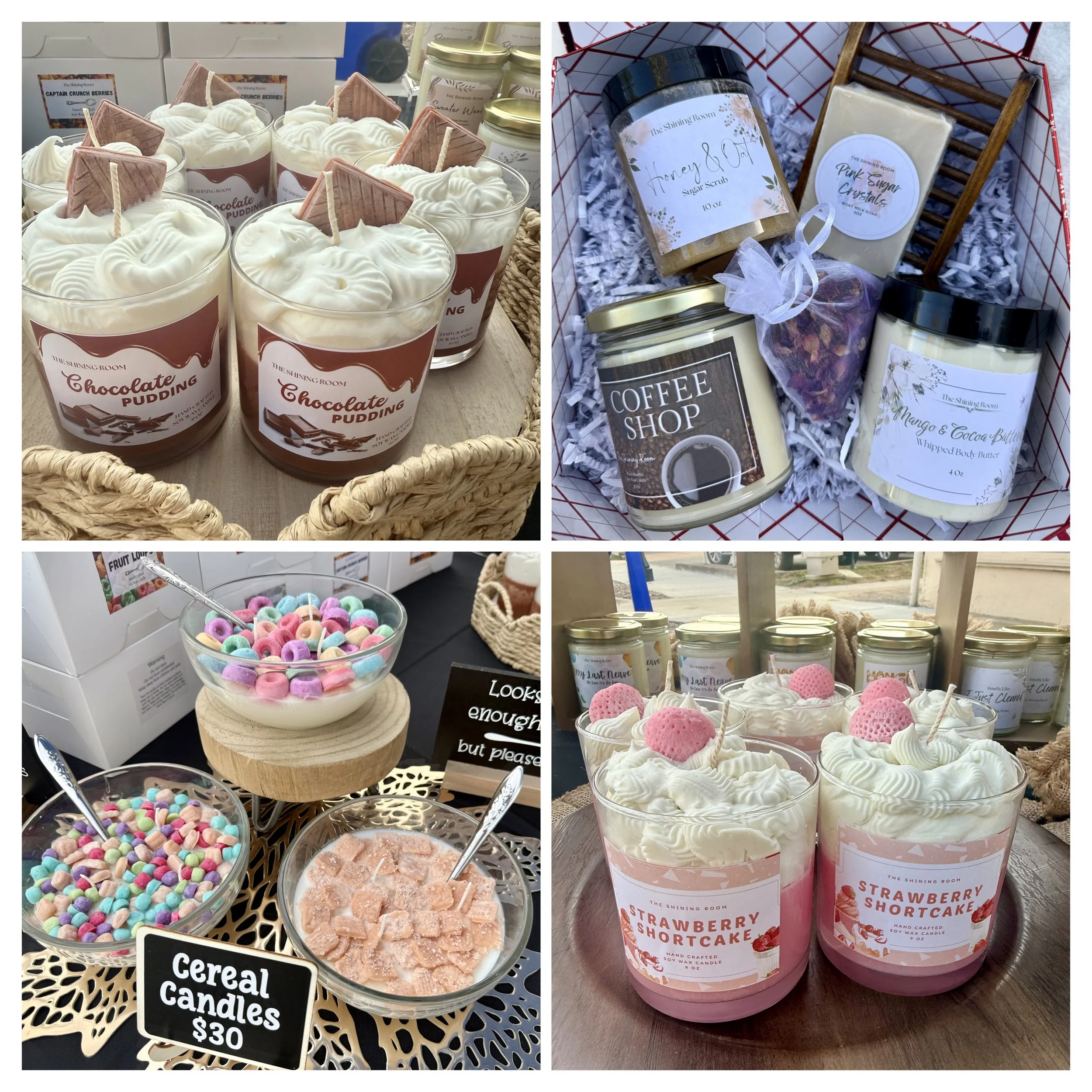 The Shining Room - hand poured soy wax candles, hand crafted soy wax novelty candles, and all natural lotions, body butters, body scrubs, and other skin care essentials - Bastrop, LA