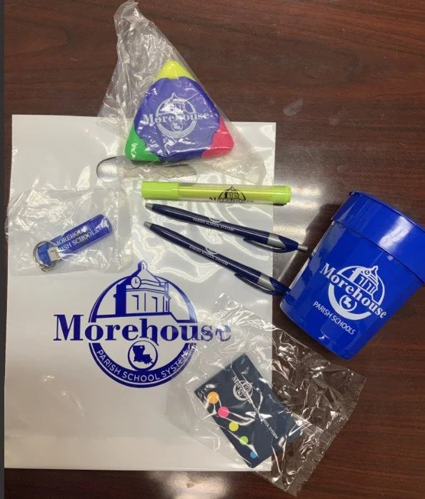 Morehouse Parish School District -  providing publicity and informational paraphernalia and promotional items which will be displayed and distributed for recruitment purposes (flyers, cups, pens, post-it notes, etc). 