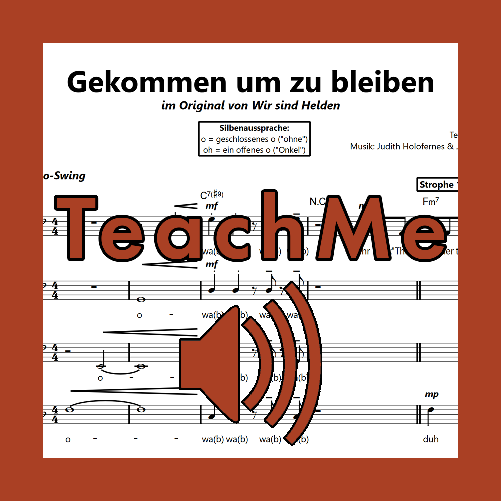 Gekommen um zu bleiben (Wir sind Helden) - TeachMe Trakcs