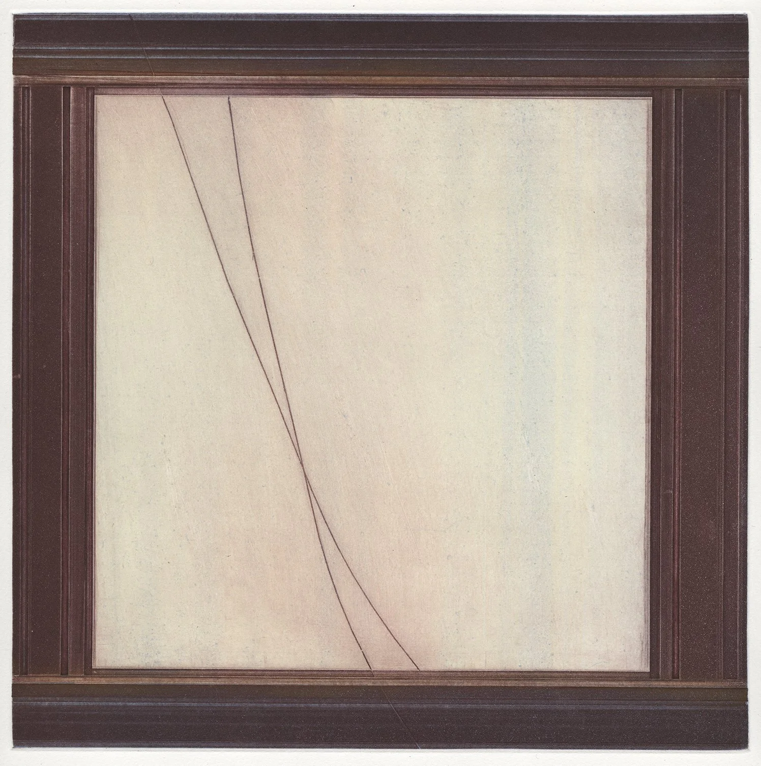 viscosity/dm two, 2018, 12" x 12", color viscosity etching