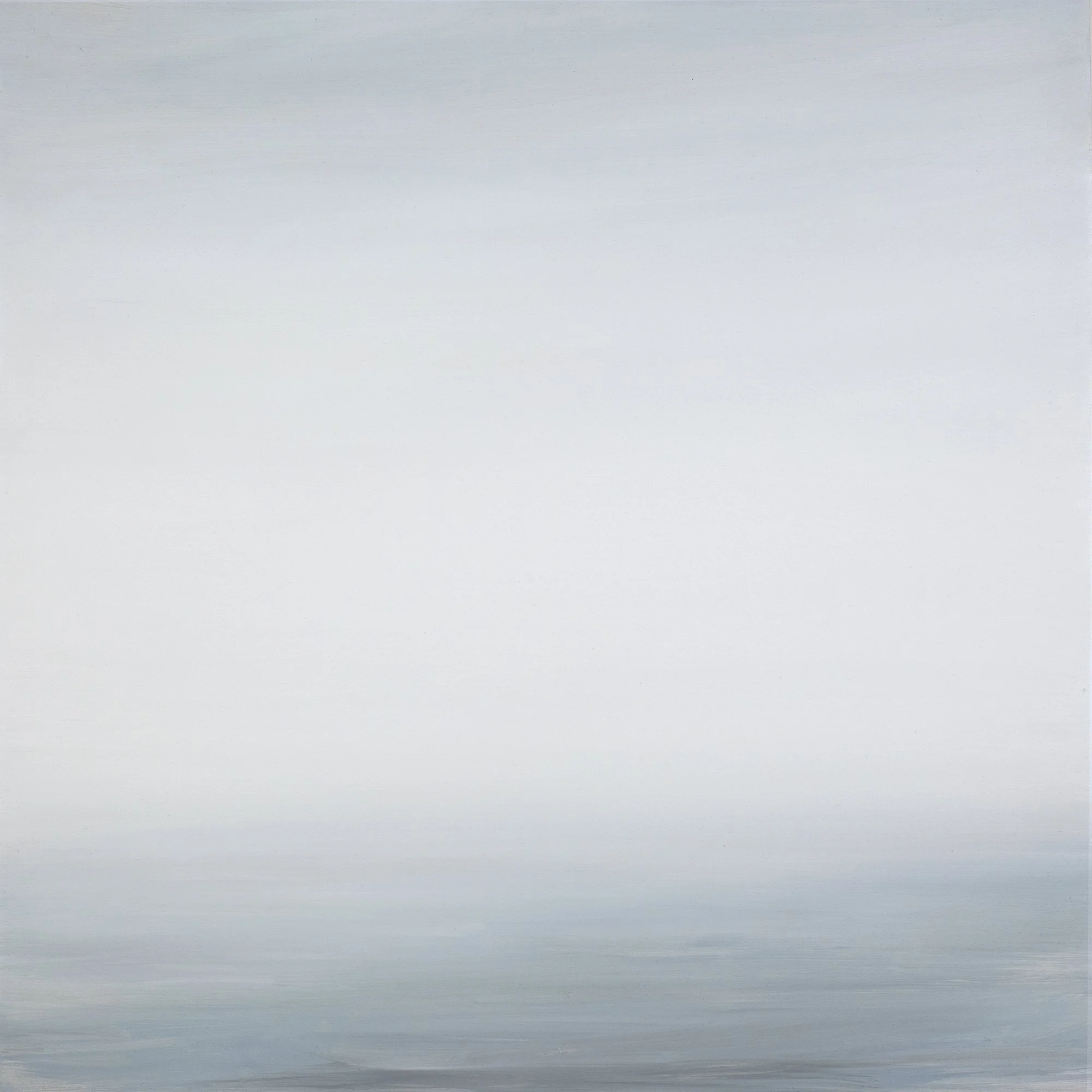 morning fog in late may, 2022, 24" x 24", oil on panel