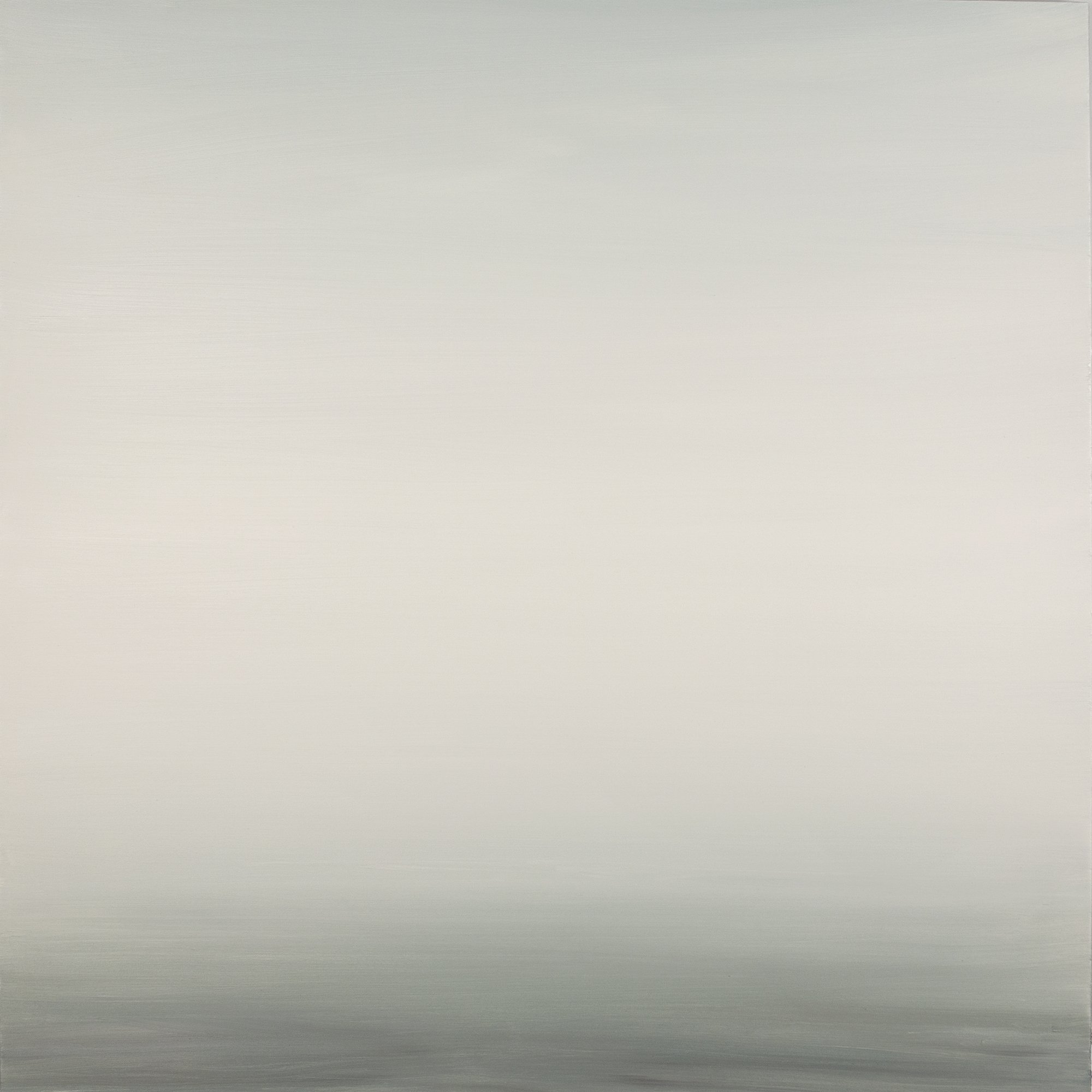 morning fog, 2022, 30" x 30", oil on panel
