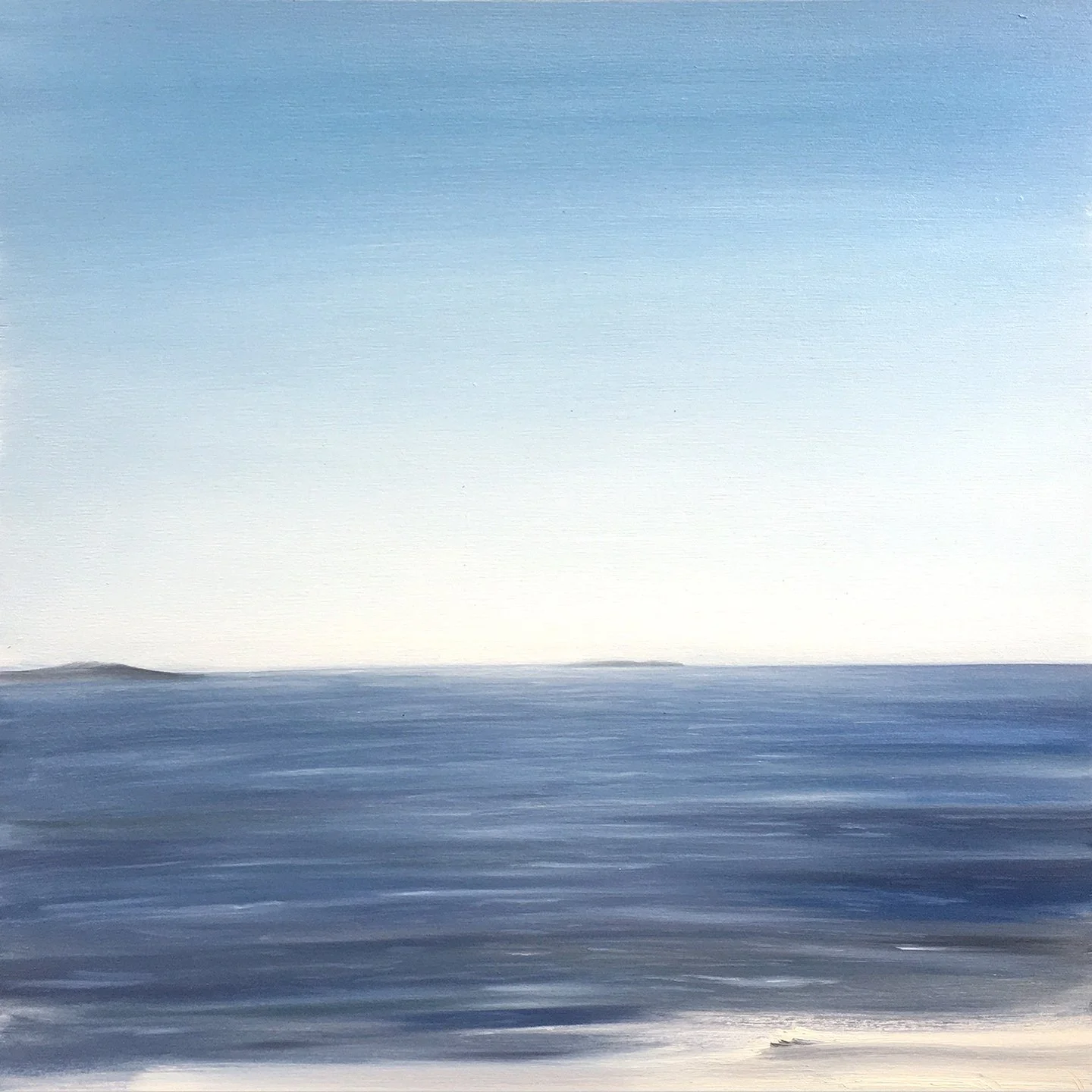 all blue, 2021, 12" x 12", oil on panel