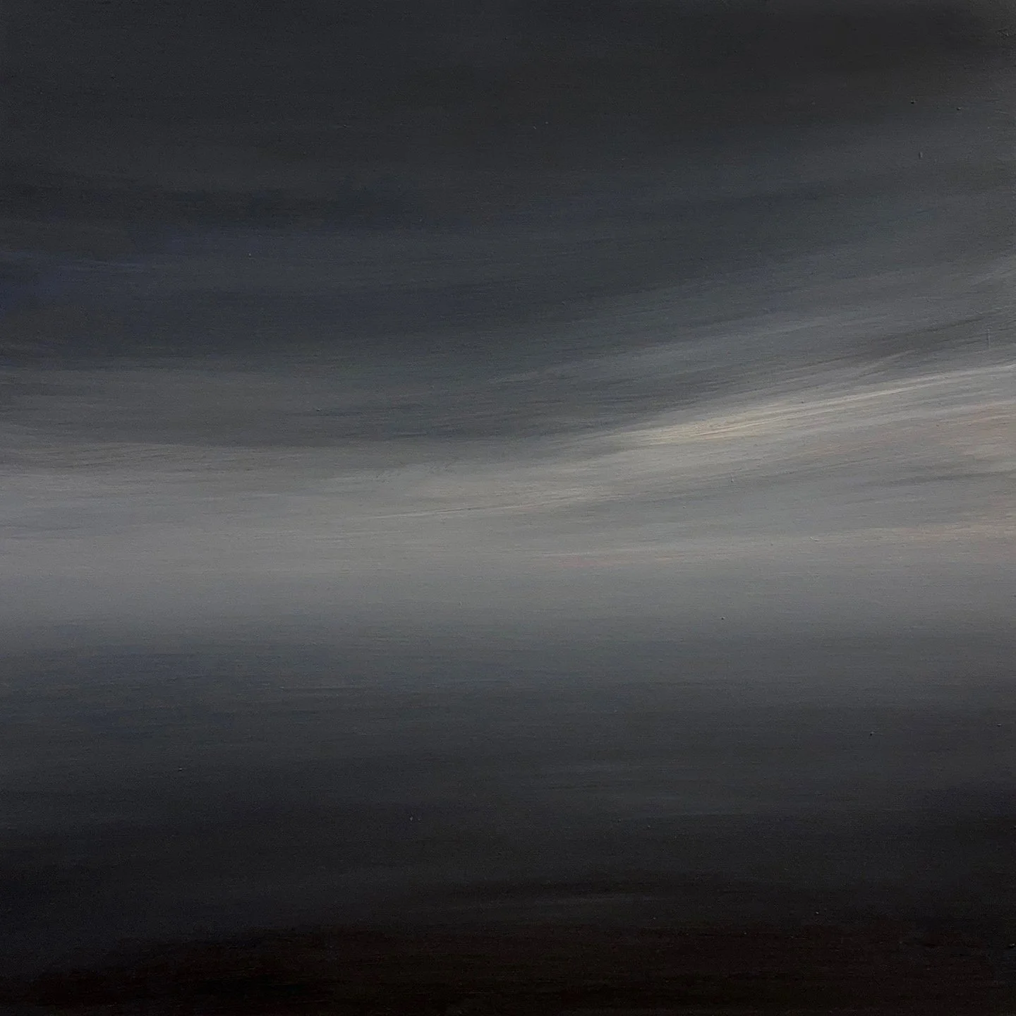 storm clearing, 2025, 18"x18", oil on panel