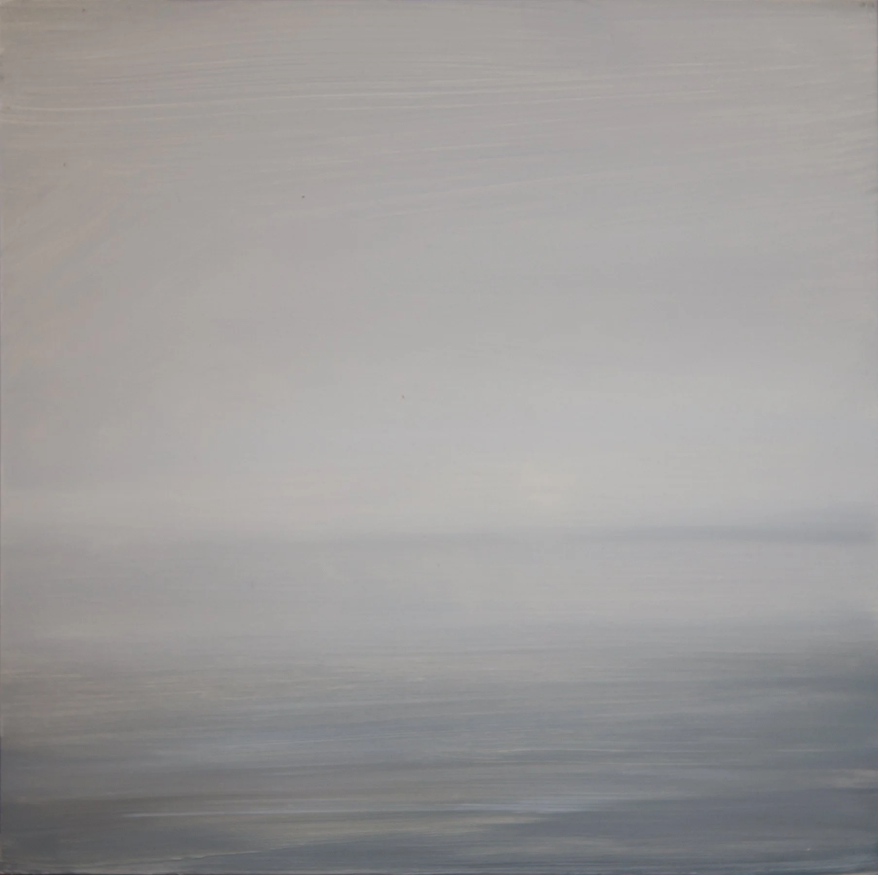 foggy view across sound, 2016, 18" x 18", oil on panel.
