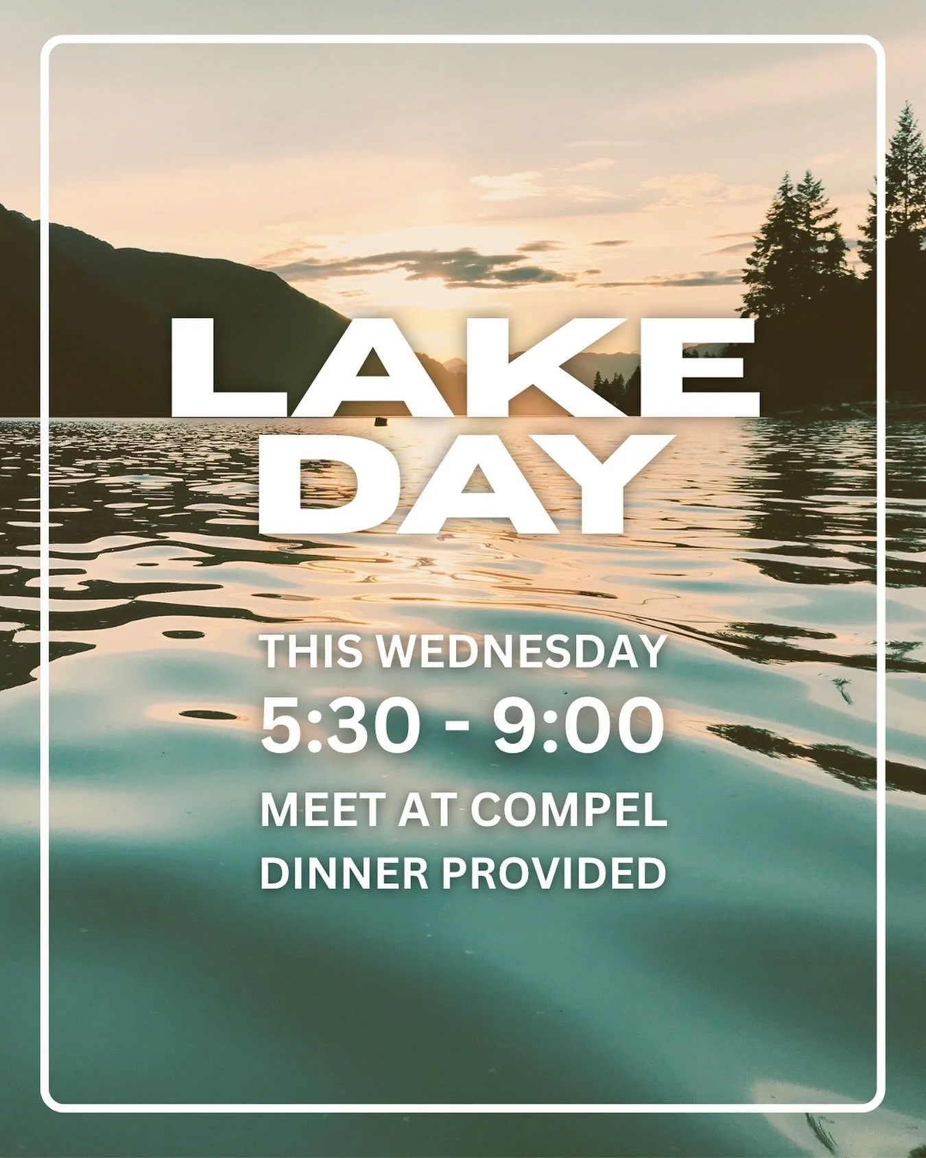Come join us at the lake! We will be carpooling from Compel Church at 5:30 and returning at 9pm! Bring your swimsuit and a friend!!

#cdaidaho #jesussaves #youthgroup