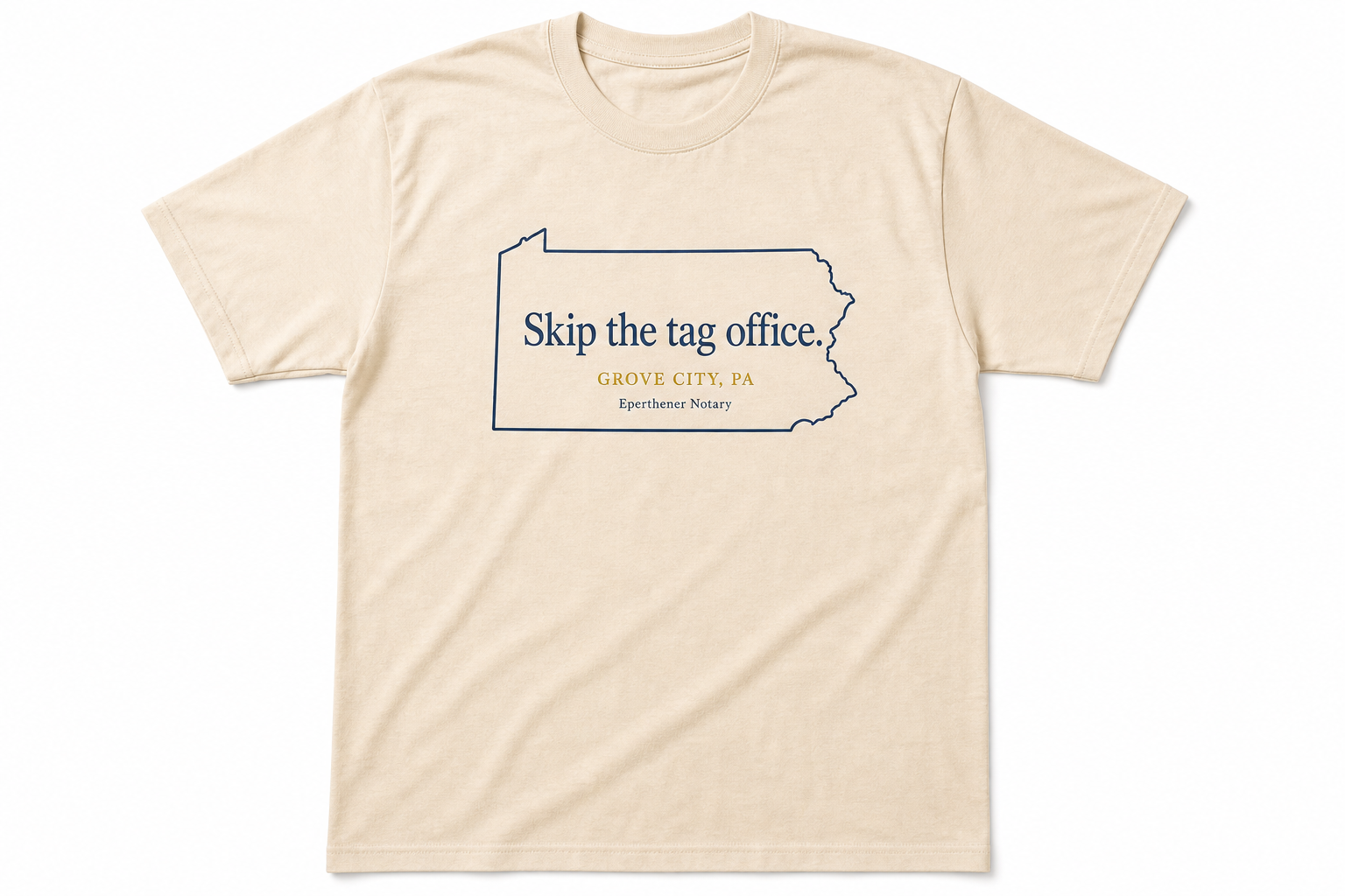 Skip the tag office. Tee