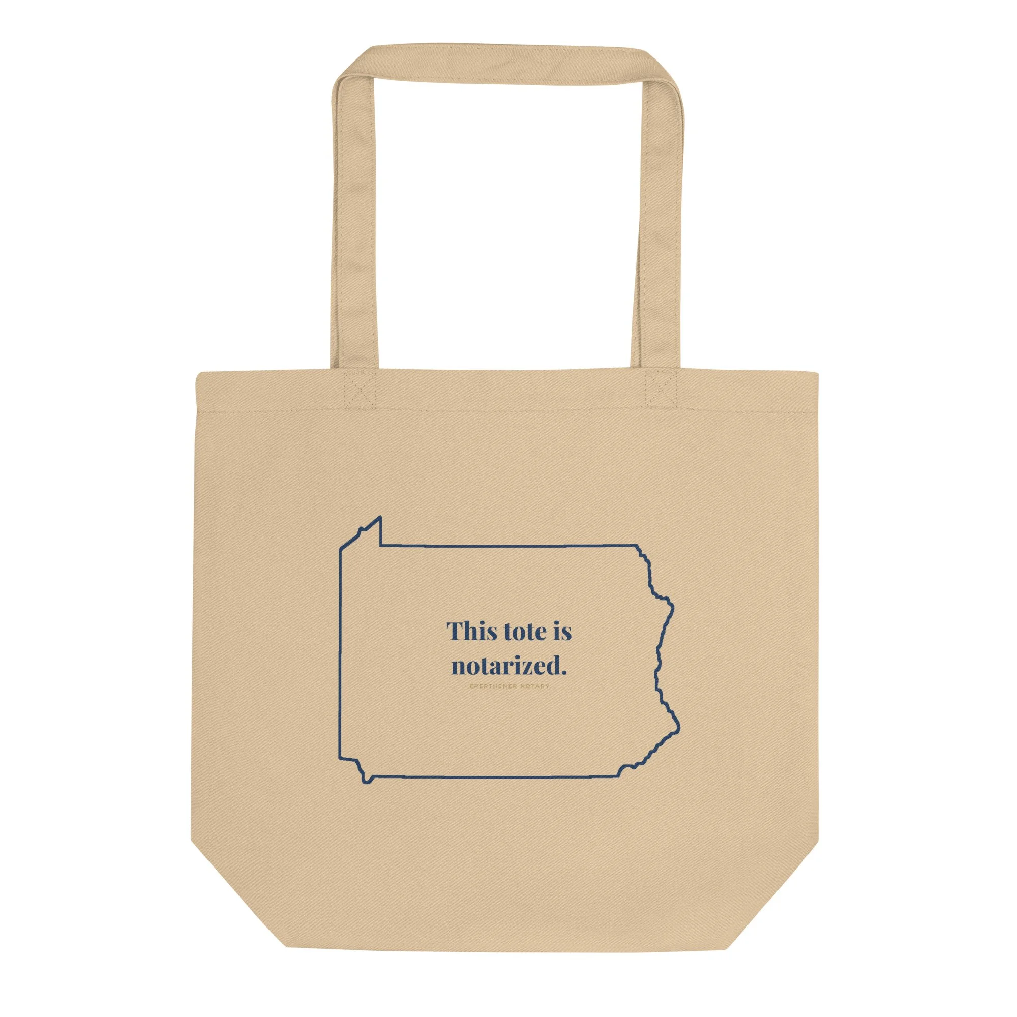 This tote is notarized.