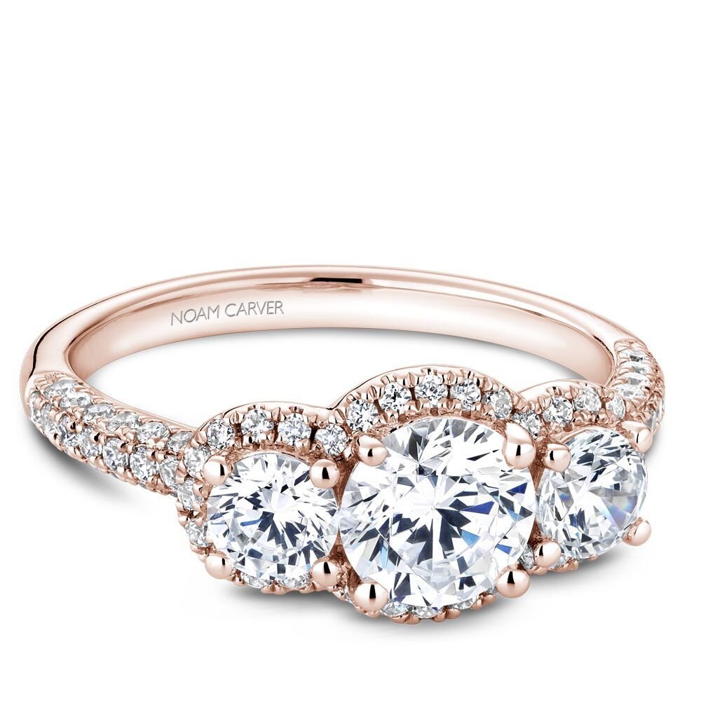 โ3:alt="Modern Twist on the Classic Three Stone Halo Engagement Ring B184-01WM-100A โ3" title="Modern Twist on the Classic Three Stone Halo Engagement Ring B184-01WM-100A โ3"