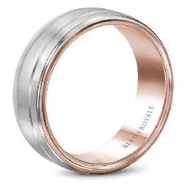 โ2: alt="A Bleu Royale Gold Wedding Band with a White Gold Sandpaper Center RYL-002WR85-M10 -โ2" title="A Bleu Royale Gold Wedding Band with a White Gold Sandpaper Center RYL-002WR85-M10 -โ2"