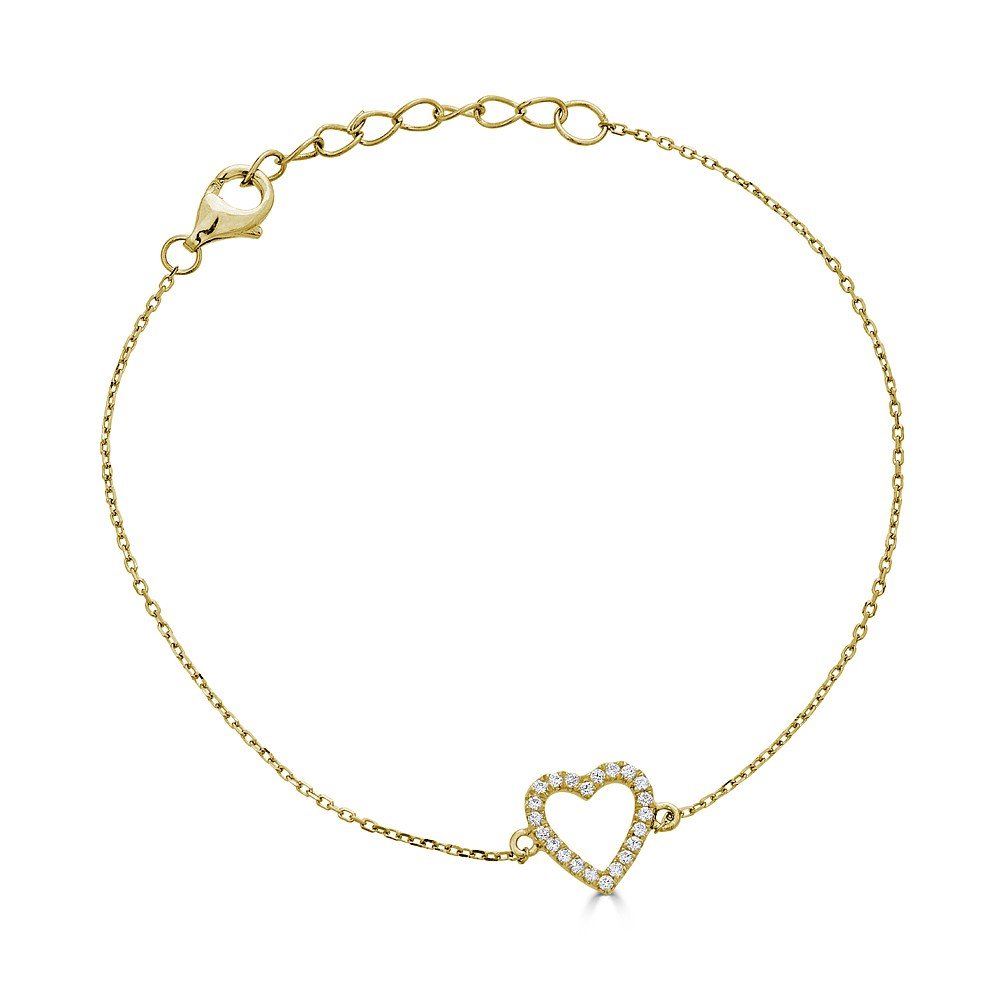 Yellow Gold Large Diamond Paper Clip Bracelet — Koehn & Koehn Jewelers