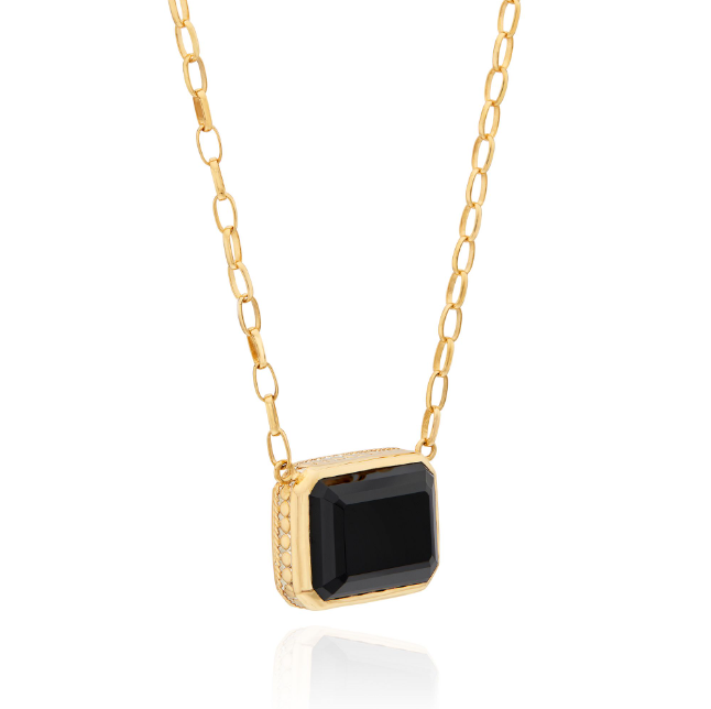 Black Onyx Gemstone Necklace — WE ARE ALL SMITH