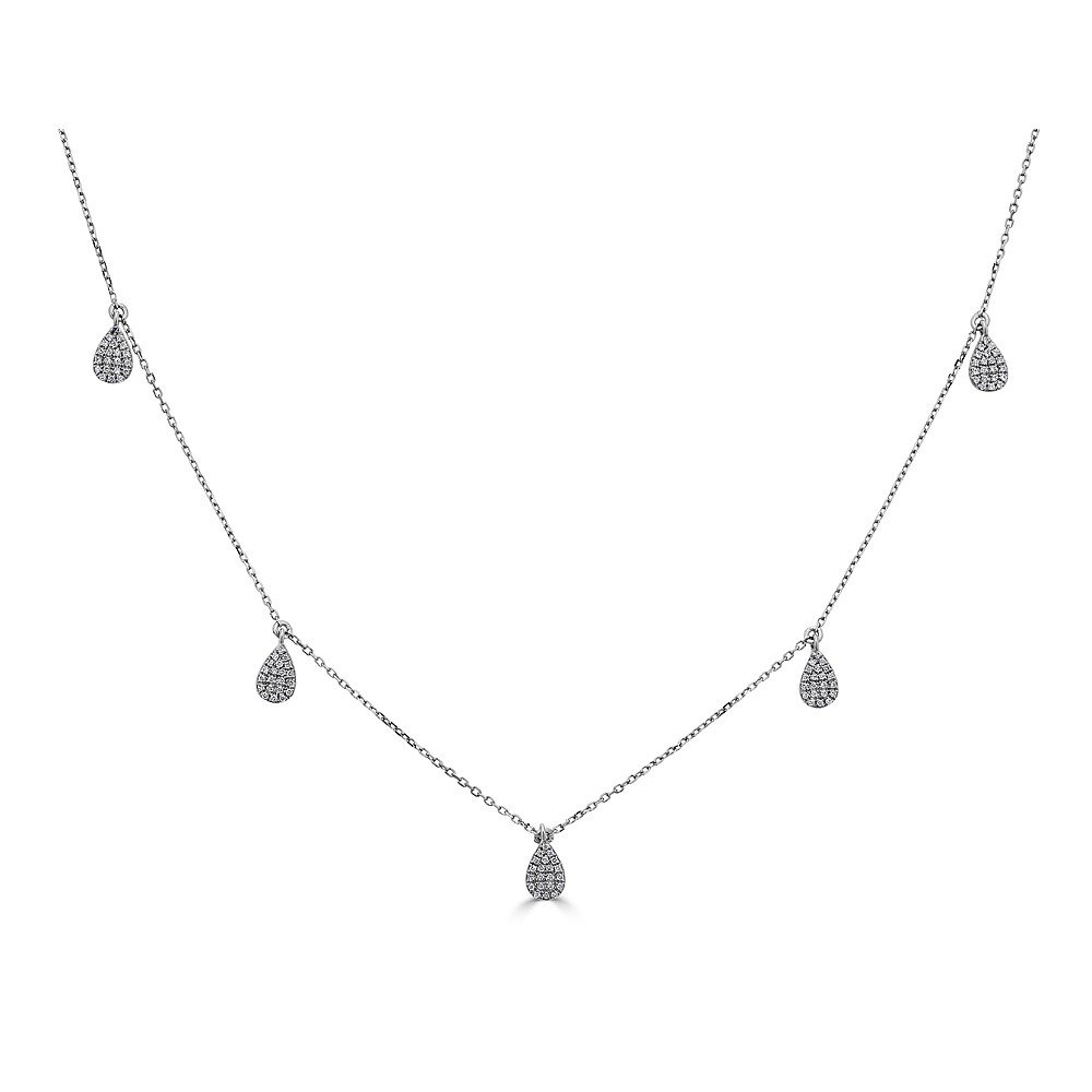 18k white gold solitaire necklace with 0.15 ct diamond (hanging stone)  Prime 1