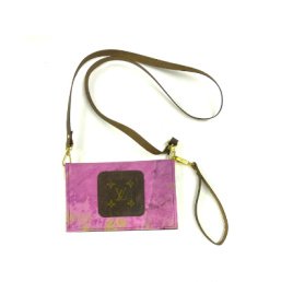 Louis Vuitton Pink Strap Leather Crossbody Bag