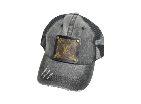 Louis Vuitton LV Black mesh snapback Cap