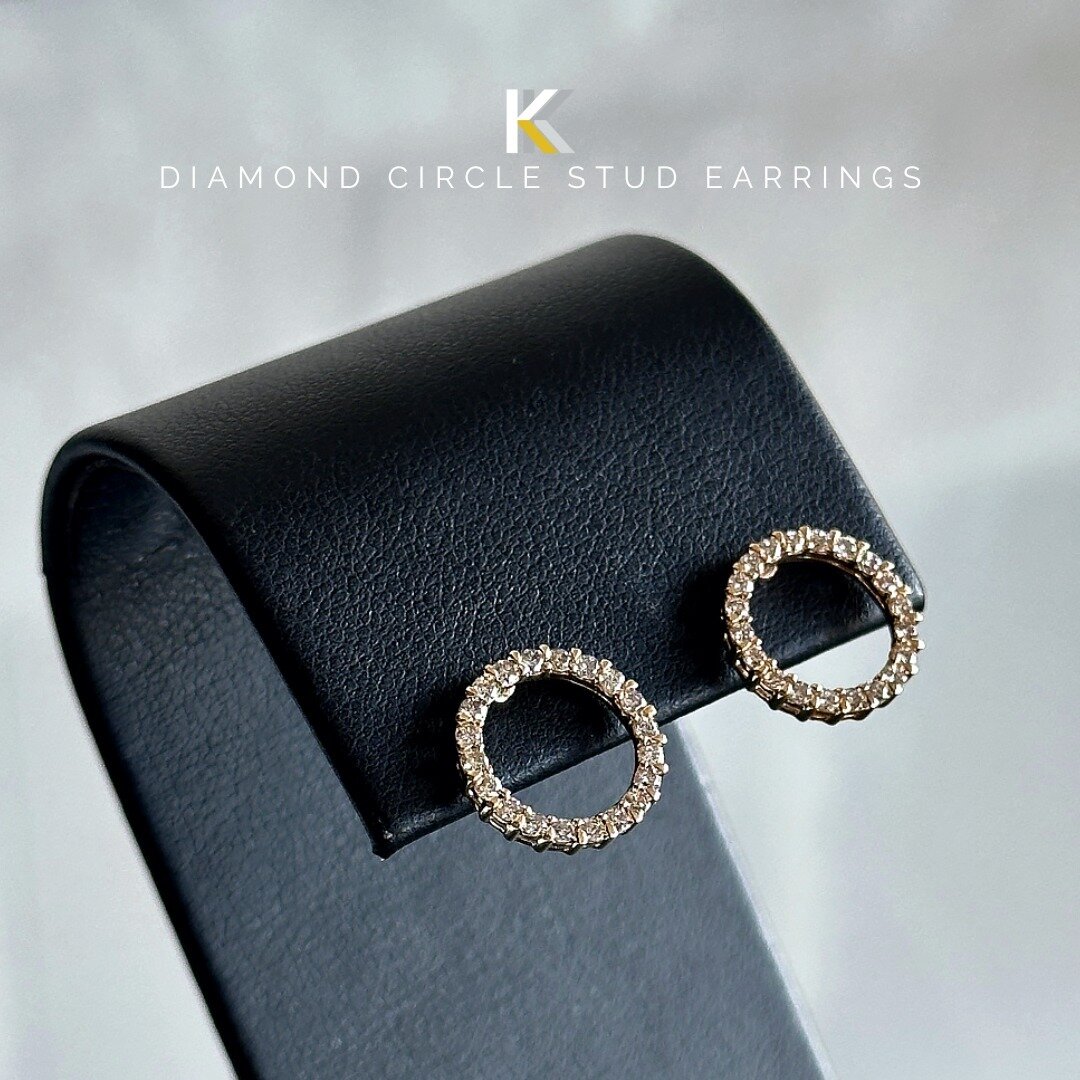 Diamonds are a girl's best studs! 💎✨ ⁠
⁠
These circle beauties are perfect for casually sparkling through your day ✨ ⁠
.⁠
.⁠
.⁠
.⁠
diamond studs, unique studs, diamond earrings, diamond jewelry, diamond experts, local jewelry, shop local, shop wisco