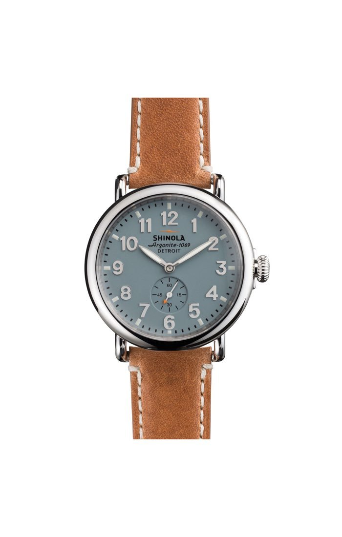 THE RUNWELL 41 MM, BROWN LEATHER STRAP 505-224 — Koehn  display picture 1