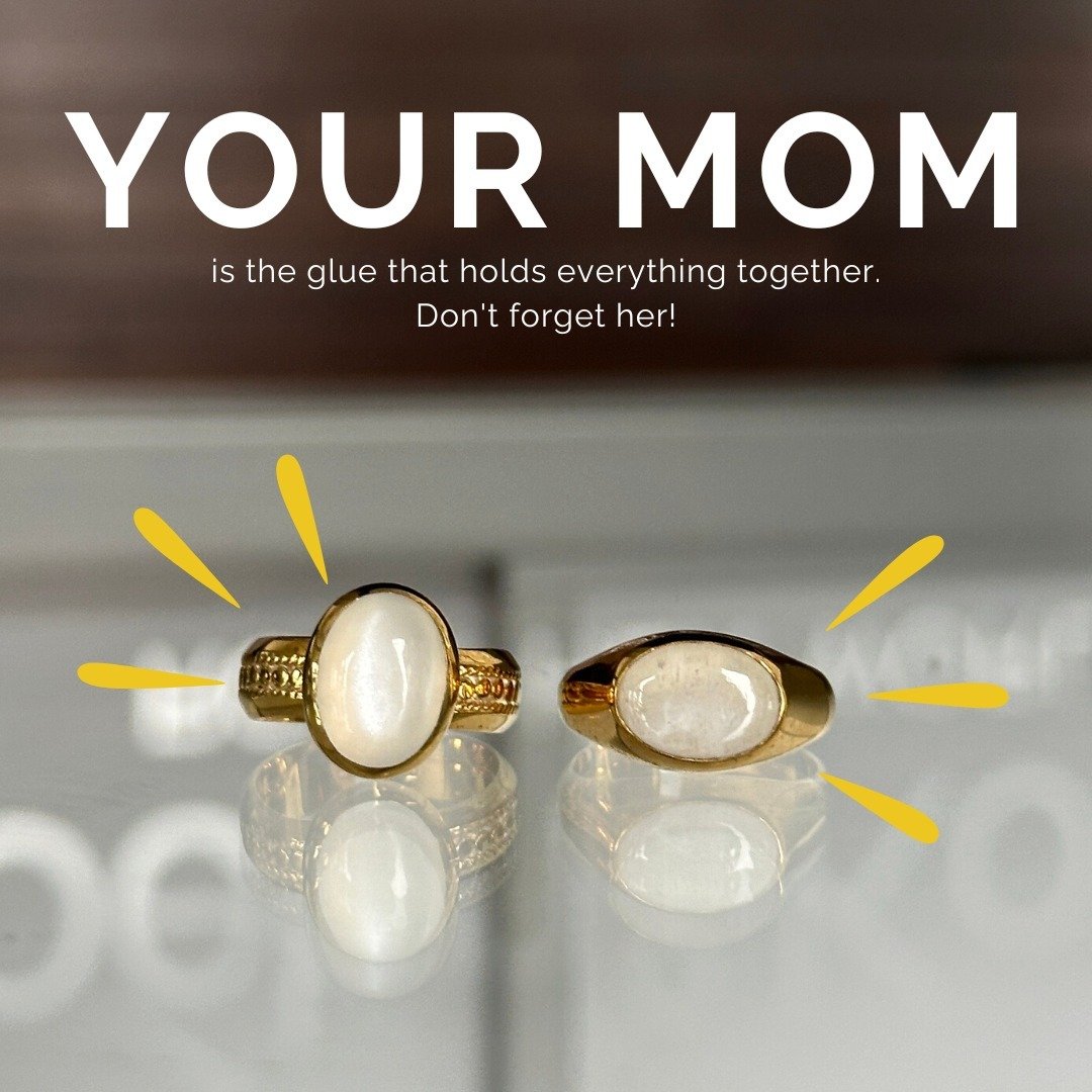 Moonstone? More like Momstone! ⁠
⁠
Mother's Day is coming up FAST and one of these gorgeous Anna Beck Moonstone rings would look stunning on your mama, and act as a sweet daily reminder that you love and appreciate her very much 🤍⁠
⁠
The best part? 