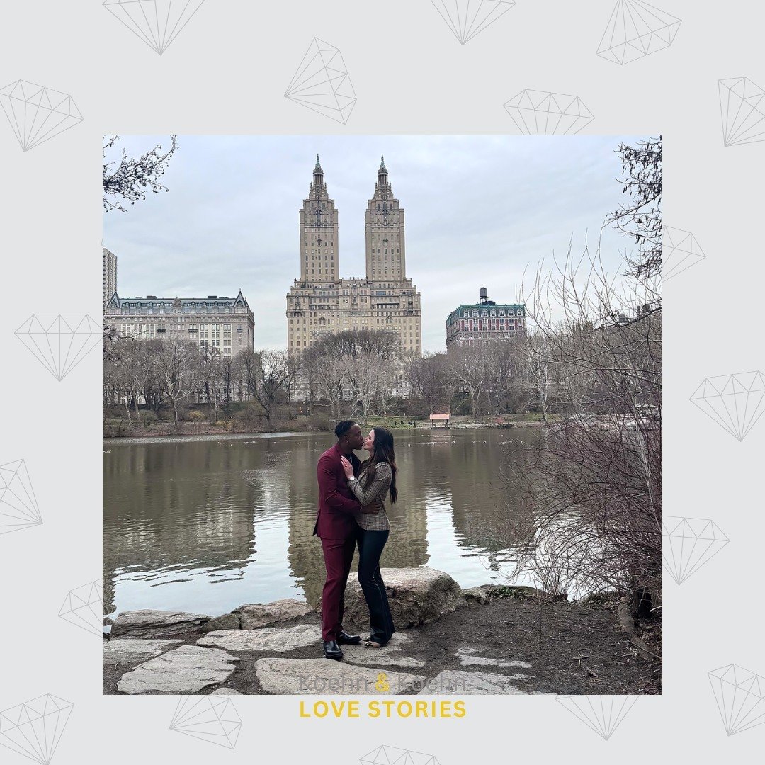 It's K&amp;K Love Story time! 🤍⁠
⁠
Caleb &amp; Jessica got engaged with an iconic New York City backdrop in March!🗽 Caleb popped the question with a stunning platinum Solitaire ring 💍⁠
⁠
Congratulations to Jessica &amp; Caleb! It's an honor to be 