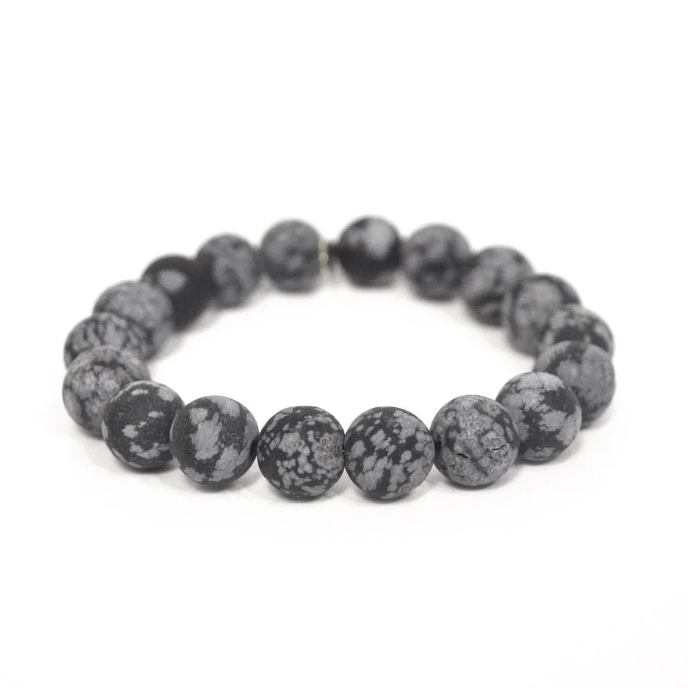 10mm Matte Snowflake Obsidian — Koehn Koehn Jewelers Rock Your World