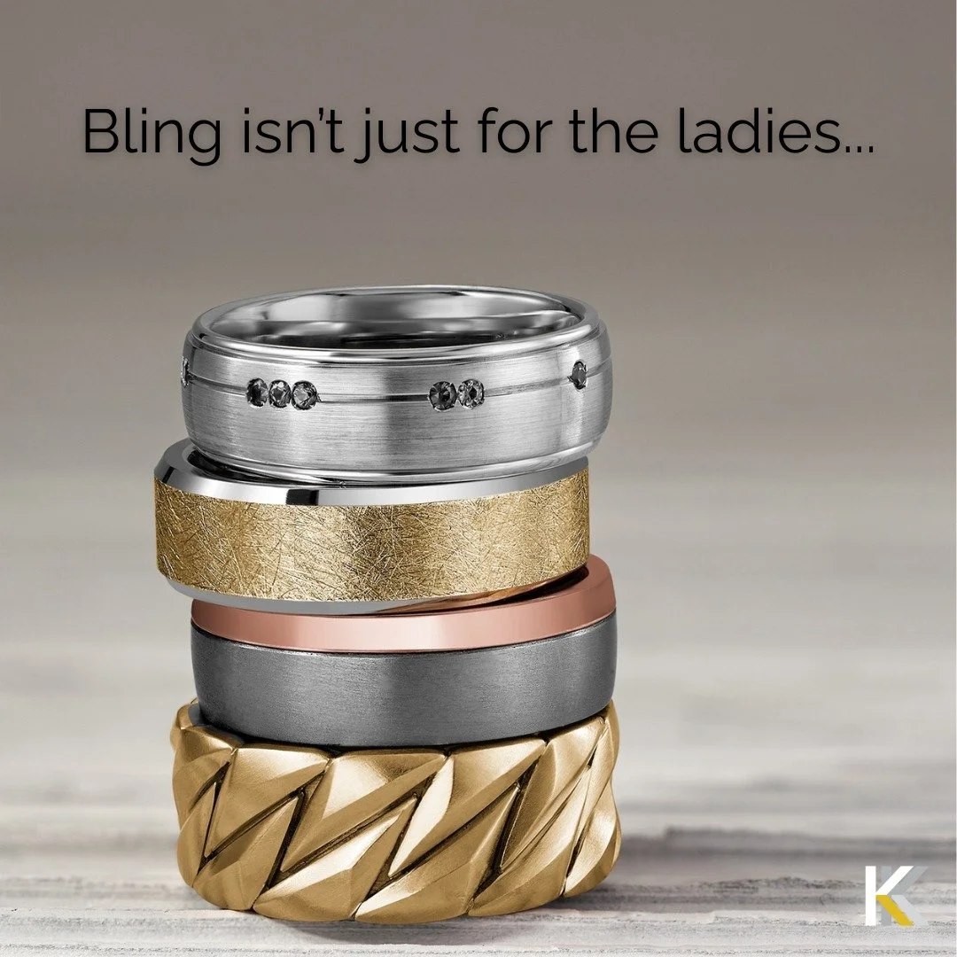 From rugged to refined, we’ve got wedding bands that hit every style (and every personality).
Our Wedding Band Event is coming up fast — hundreds of extra styles, two days only. Mark it down, bring your guy, and let’s find his fore