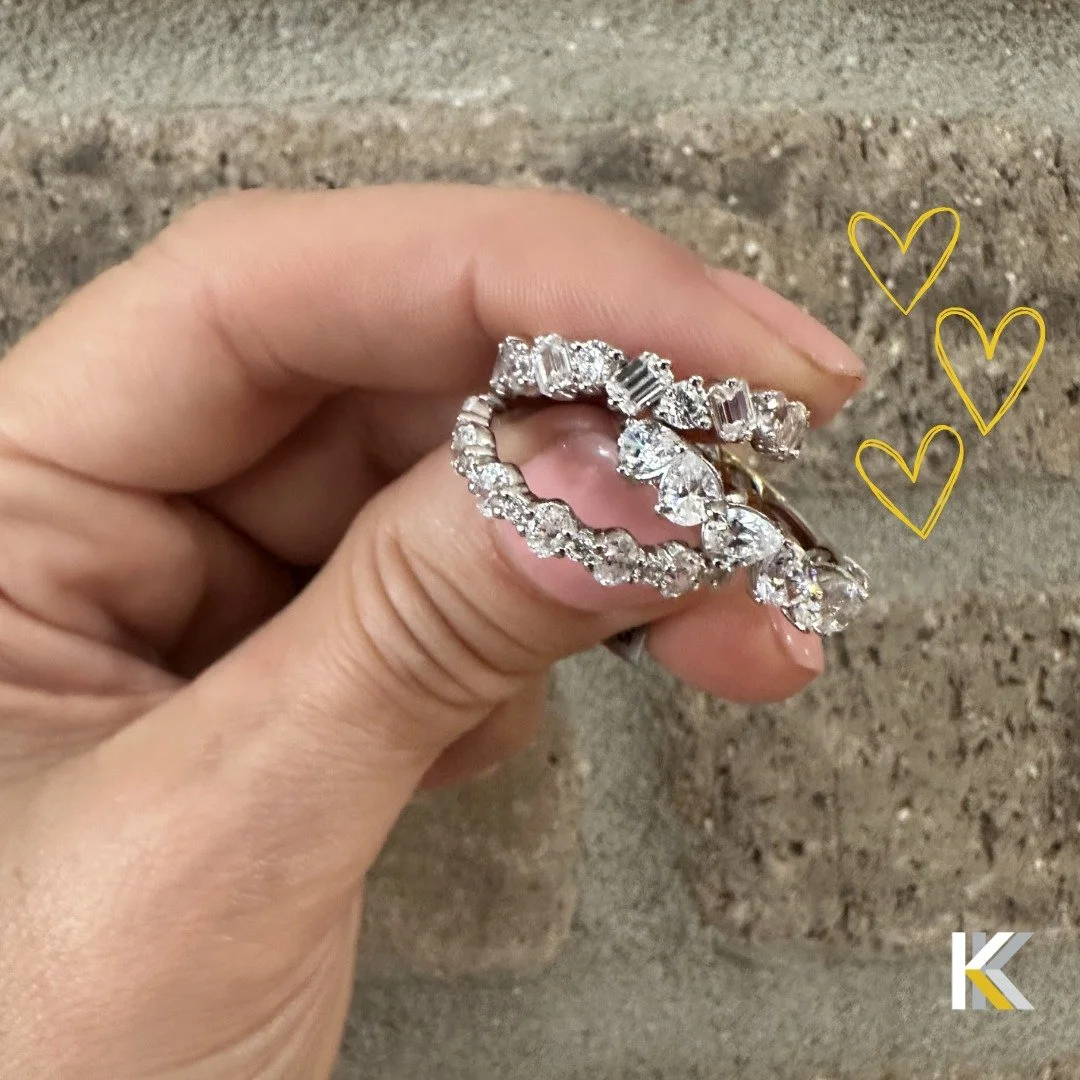 Our Semi-Annual Wedding Band event is coming up!
Two days only. Hundreds of additional bands. Endless combinations.
September 26th & 27th only, take 20% off all wedding + anniversary bands.*
Our designers are shipping in hundreds of addition