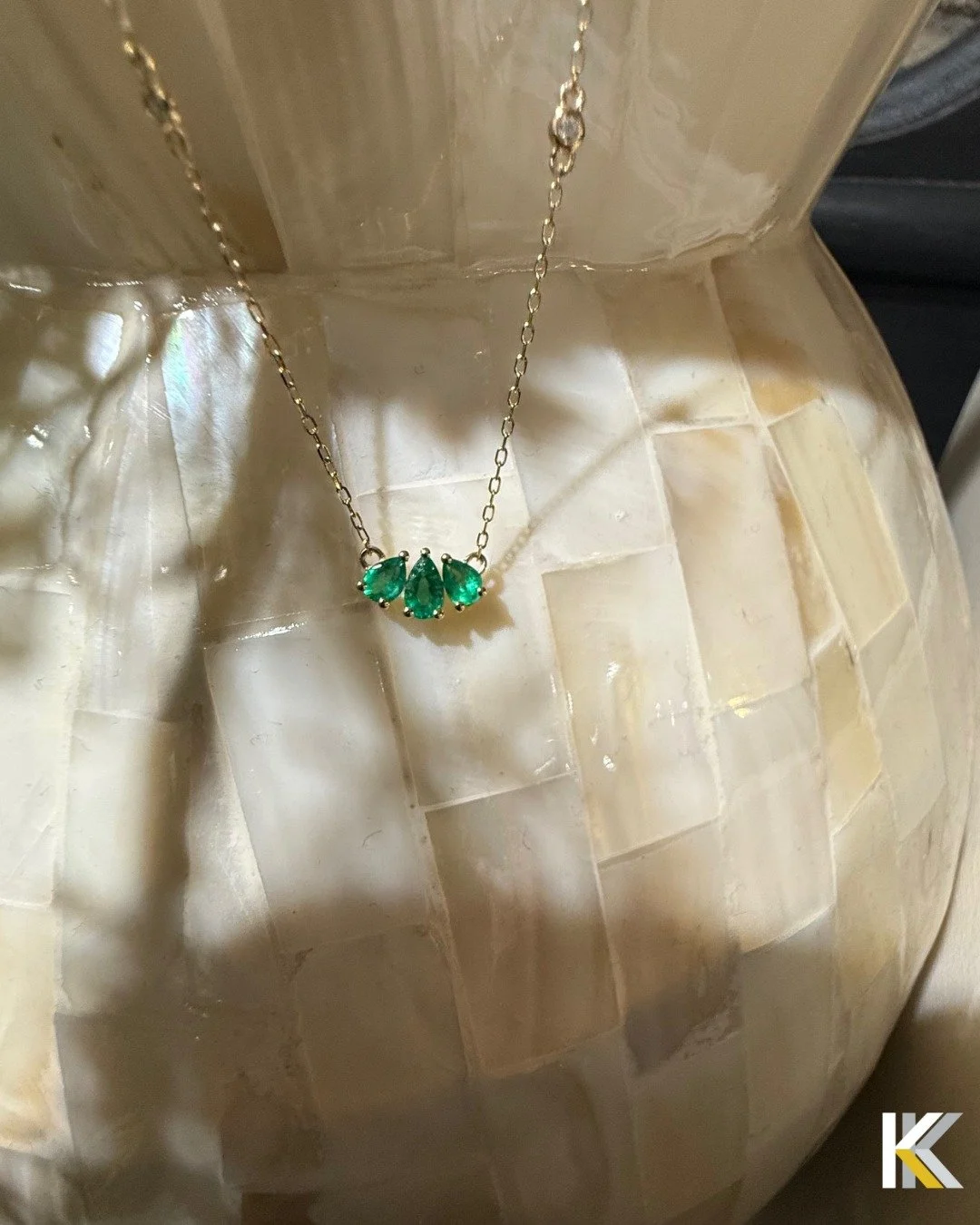 Elegant? Yes.
Edgy? Also yes.
This petite triple-pear cut emerald necklace is the ultimate &ldquo;I have great taste&rdquo; flex.

Drop a &ldquo;NEED&rdquo; if she belongs on your neck 💎✨

(This baby is NOT on our website!  DM us or text us at 262-3