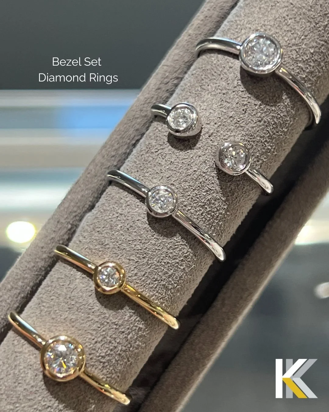 If you don&rsquo;t have a bezel set ring yet&hellip; this is your sign. 

Yellow gold or white gold&mdash;add it to the wish list, girl. Or better yet, stop in and let&rsquo;s make it happen.