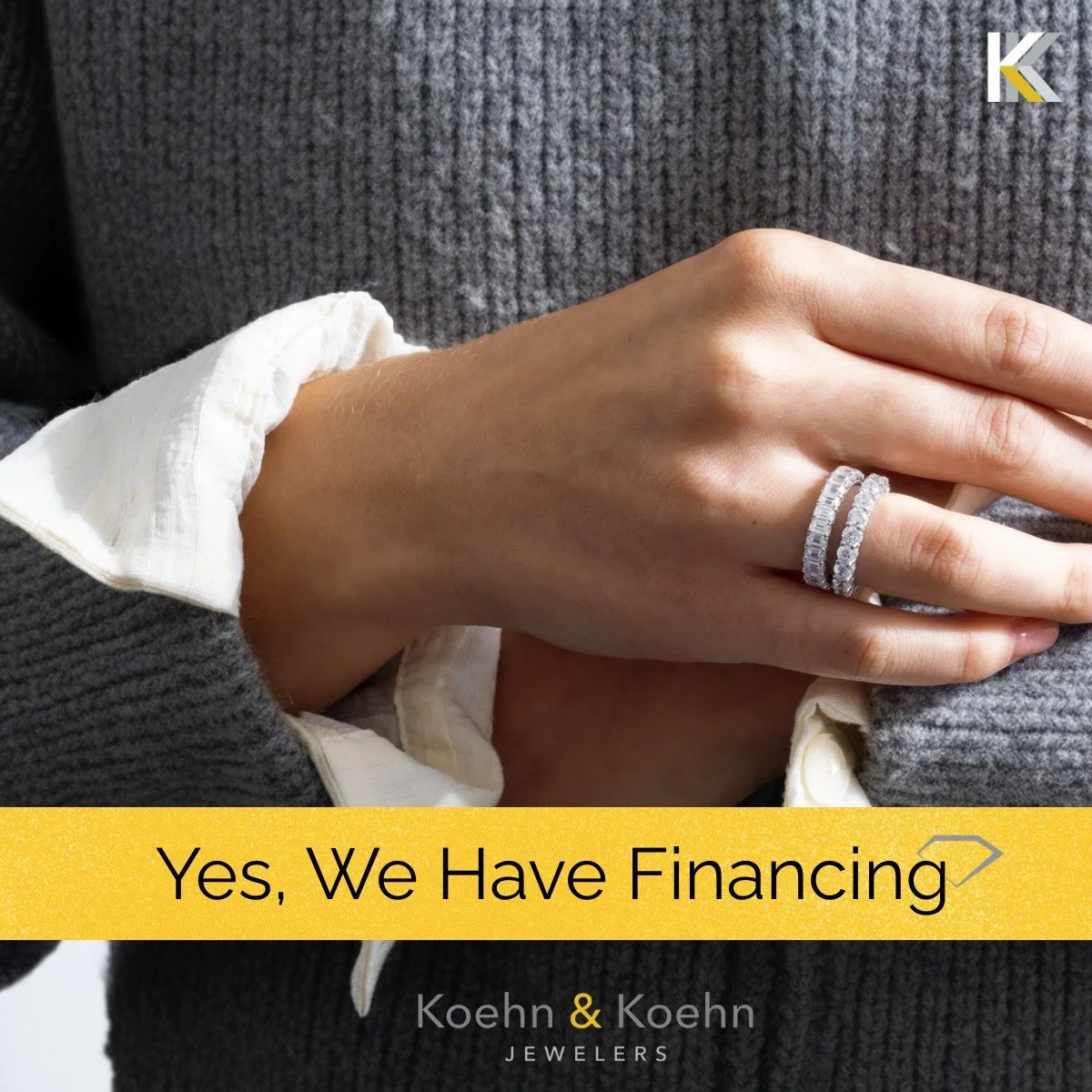 Yes, We Have Financing. 🤘🤘

For a limited time, enjoy 18 months of 0% interest* on qualifying purchases.
Because the right piece shouldn&rsquo;t come with pressure.

Love First.  Payments Later.

*Restrictions apply, see store for details. 
Offer e