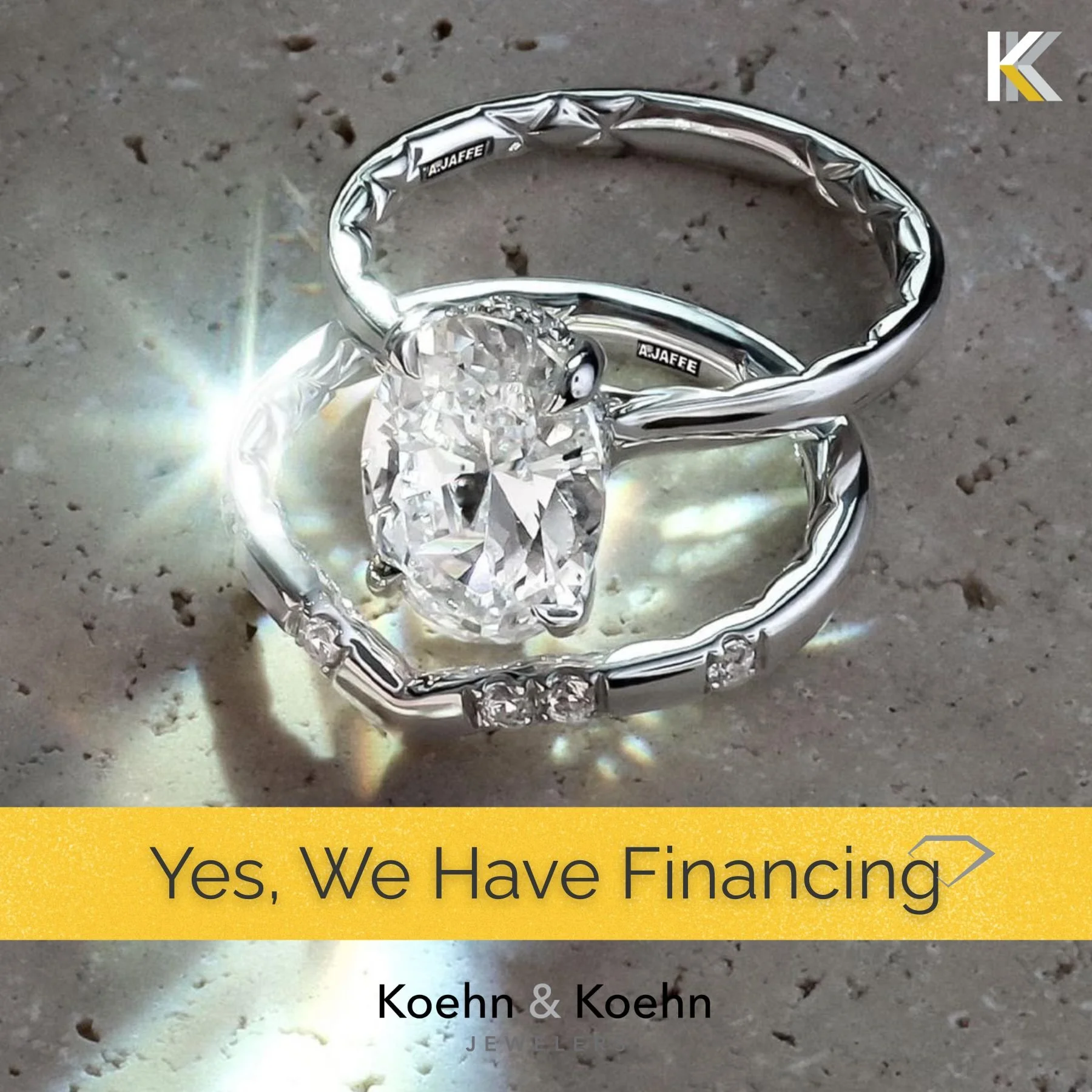 If you didn't hear... Yes, We Have Financing.🤘🤘
For a limited time, enjoy 18 months of 0% interest* on qualifying purchases.
Because the right piece shouldn&rsquo;t come with pressure.

Love First. Payments Later.

*Restrictions apply, see store fo