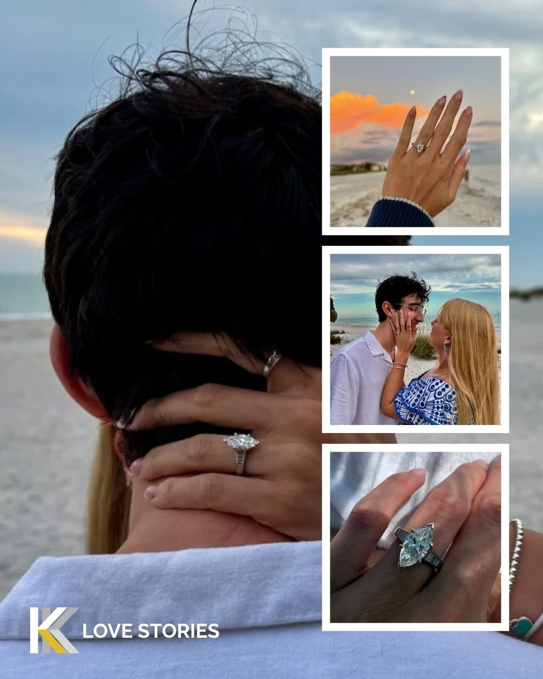K&amp;K Love Stories Time!❤

This custom ring was designed with a marquise center and baguette sides &mdash; and Elizabeth helped bring it to life during the CAD and wax stages. The twist? Bobby secretly picked up the finished ring without her knowin