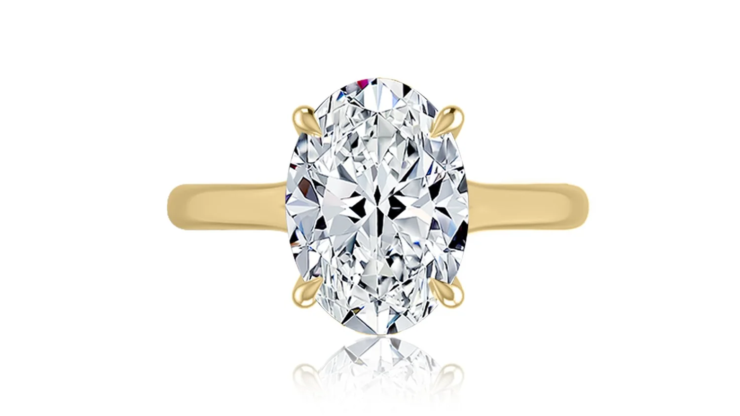 14k Yellow Gold 5/8 ct Round Solitaire Diamond Engagement Ring 14KW Solid Gold Diamond Engagement Ring display picture 1