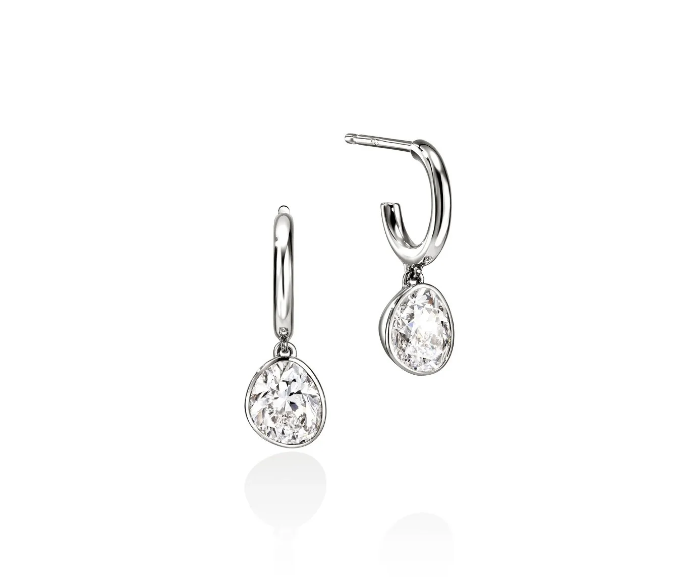 JH Lovestruck™ Hoop Earrings, Sterling Silver, Diamonds, 1.5TCW