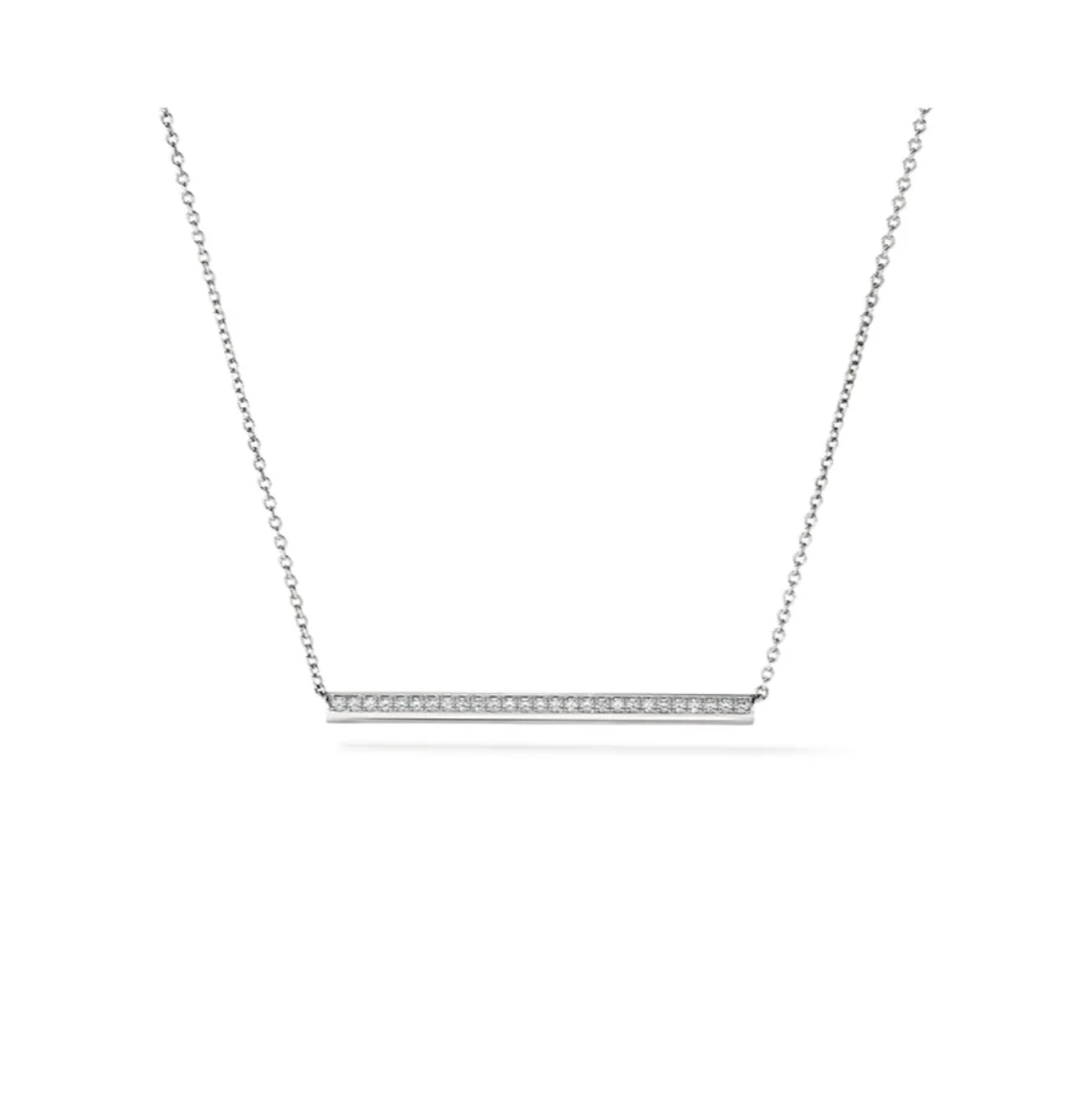 Barre Pavรฉ Pendant Necklace