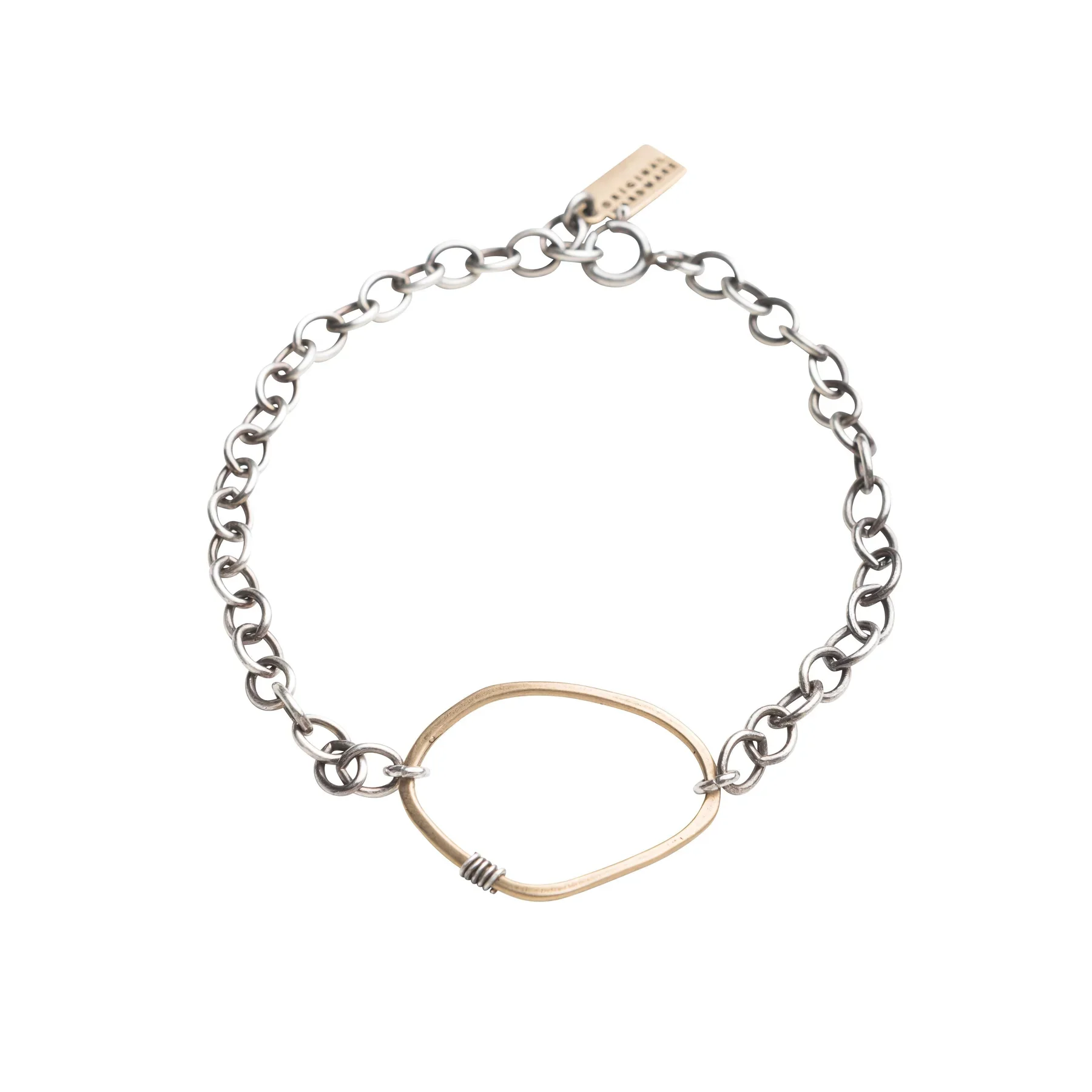 Yellow Bronze Freeform Bracelet