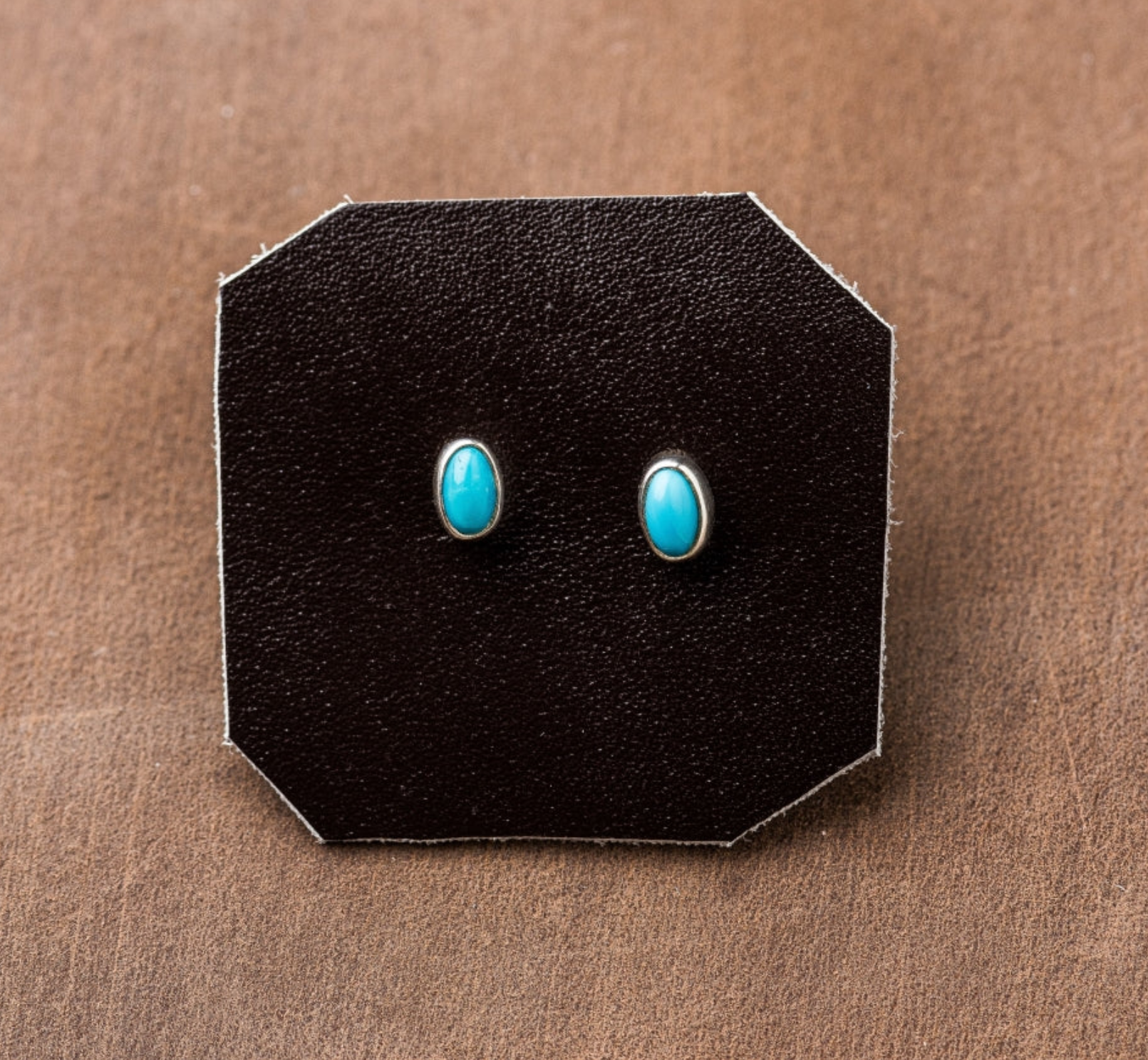 Turquoise Petite Oval Stud Earrings