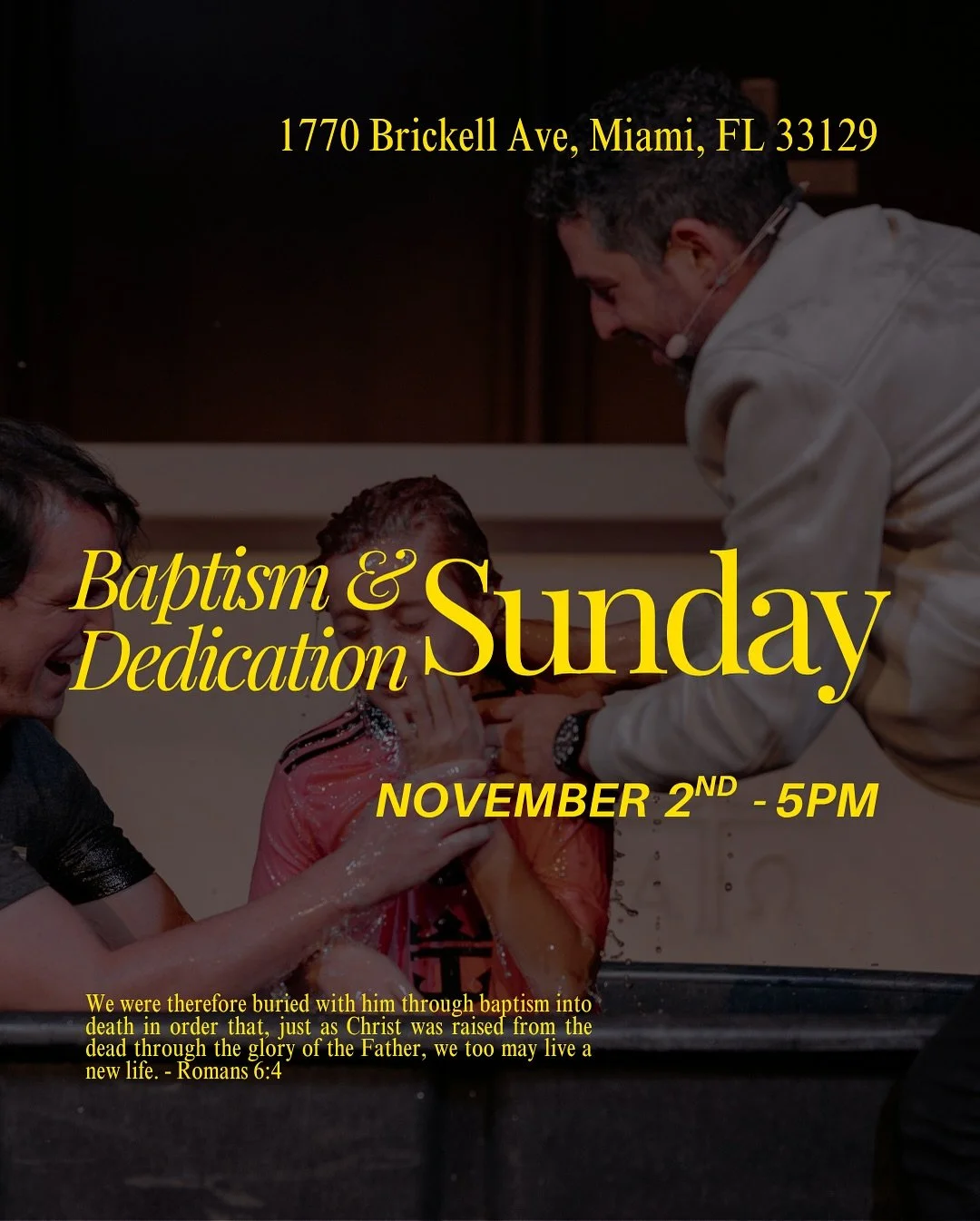 Want to get baptized on November 2nd? Register through the link in bio